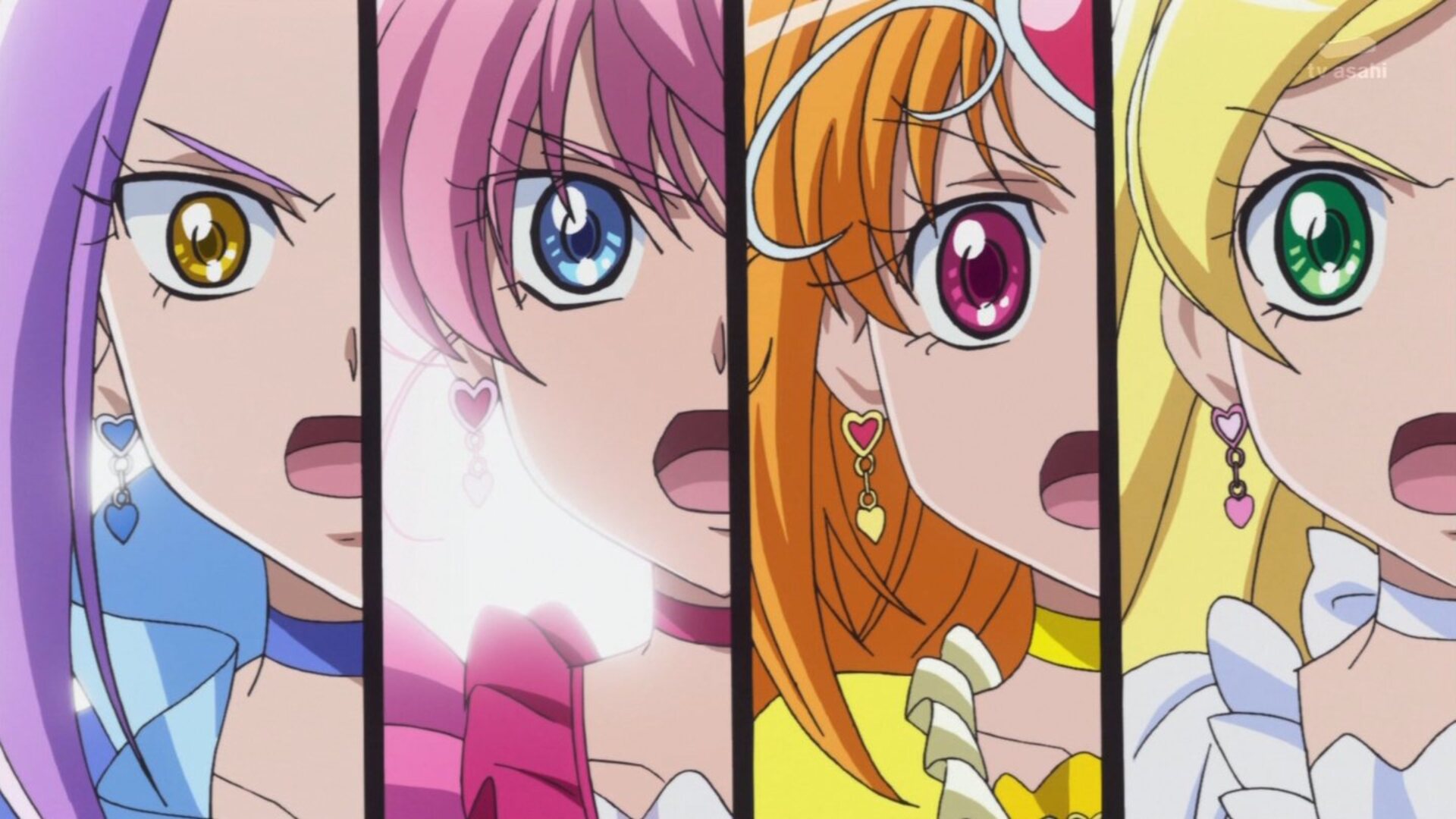 Anime Anime Girls Anime Screenshot Hojo Hibiki Cure Melody Minamino Kanade Cure Rhythm Kurokawa Elle 1920x1080