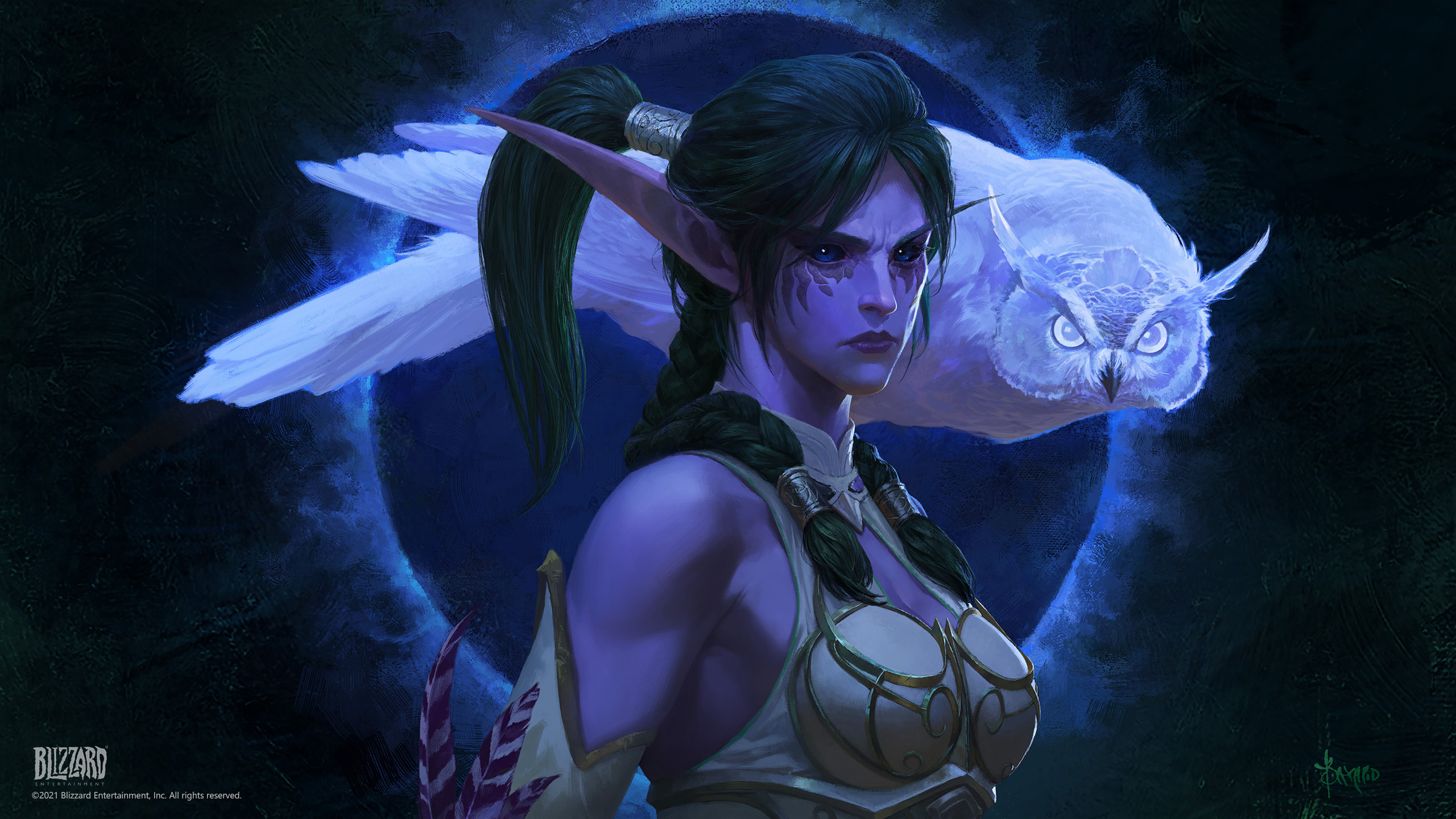 World Of Warcraft World Of Warcraft Battle For Azeroth Tyrande Whisperwind Night Elves 2560x1440