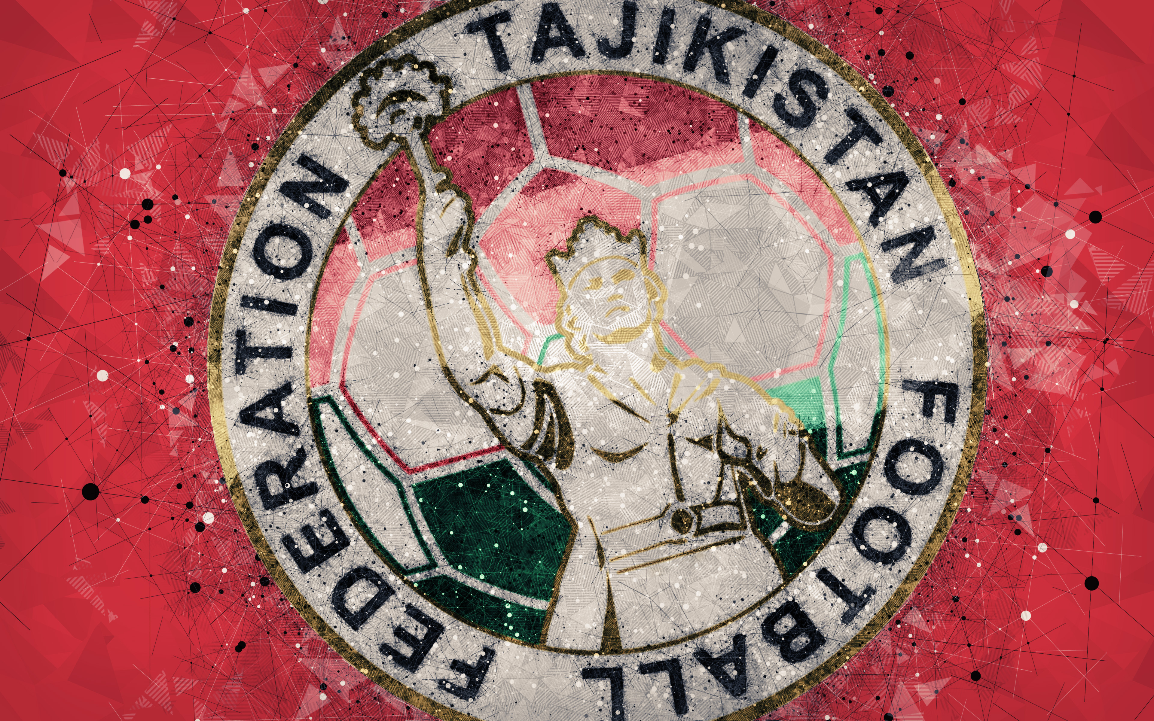 Emblem Logo Soccer Tajikistan 3840x2400