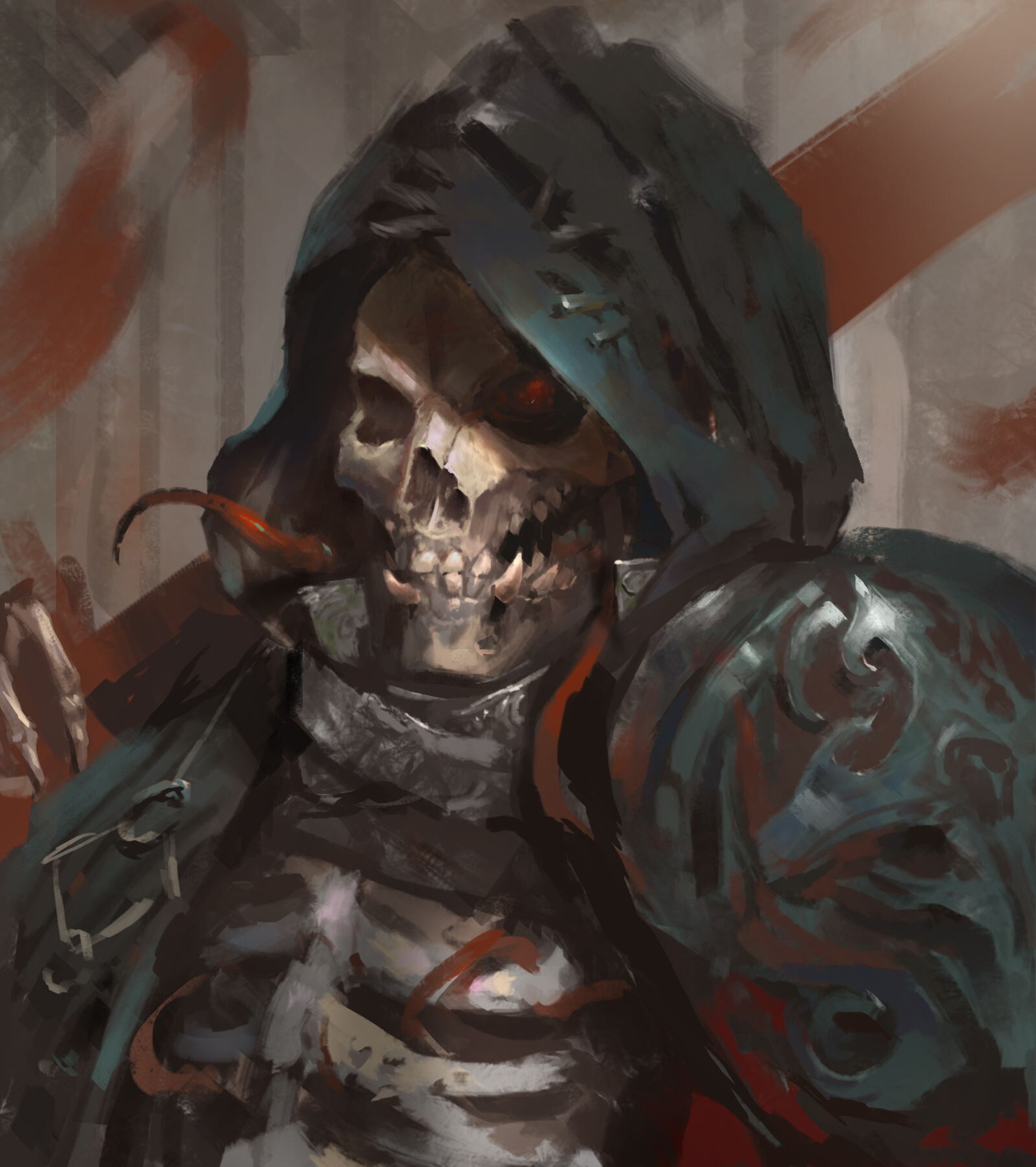 Artwork Fantasy Art Creature Skull Skeleton ArtStation 1600x1802