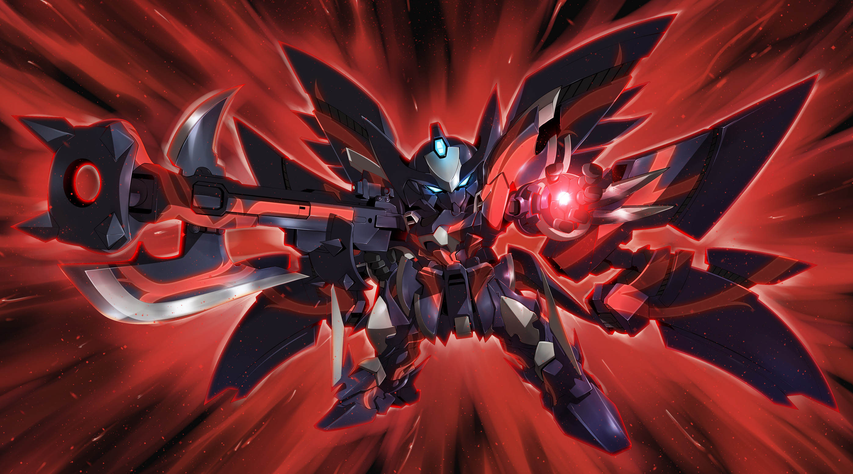 Galilnagant Super Robot Wars Mech Anime Fan Art Artwork Digital Art 2794x1555