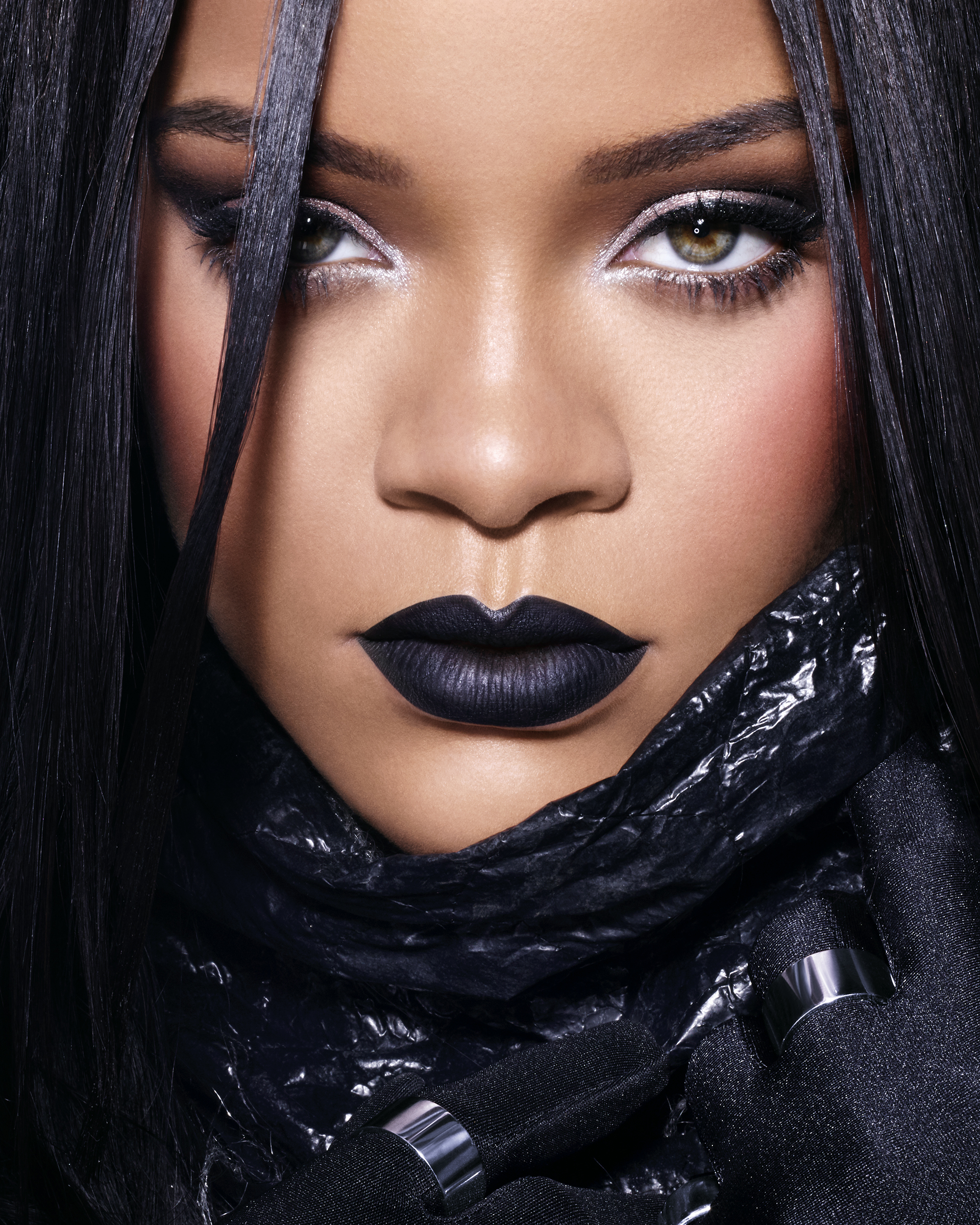 Rihanna Women Singer Dark Hair Face Black Lipstick Black Women Celebrity Brunette Makeup Dark Lipsti 2000x2500