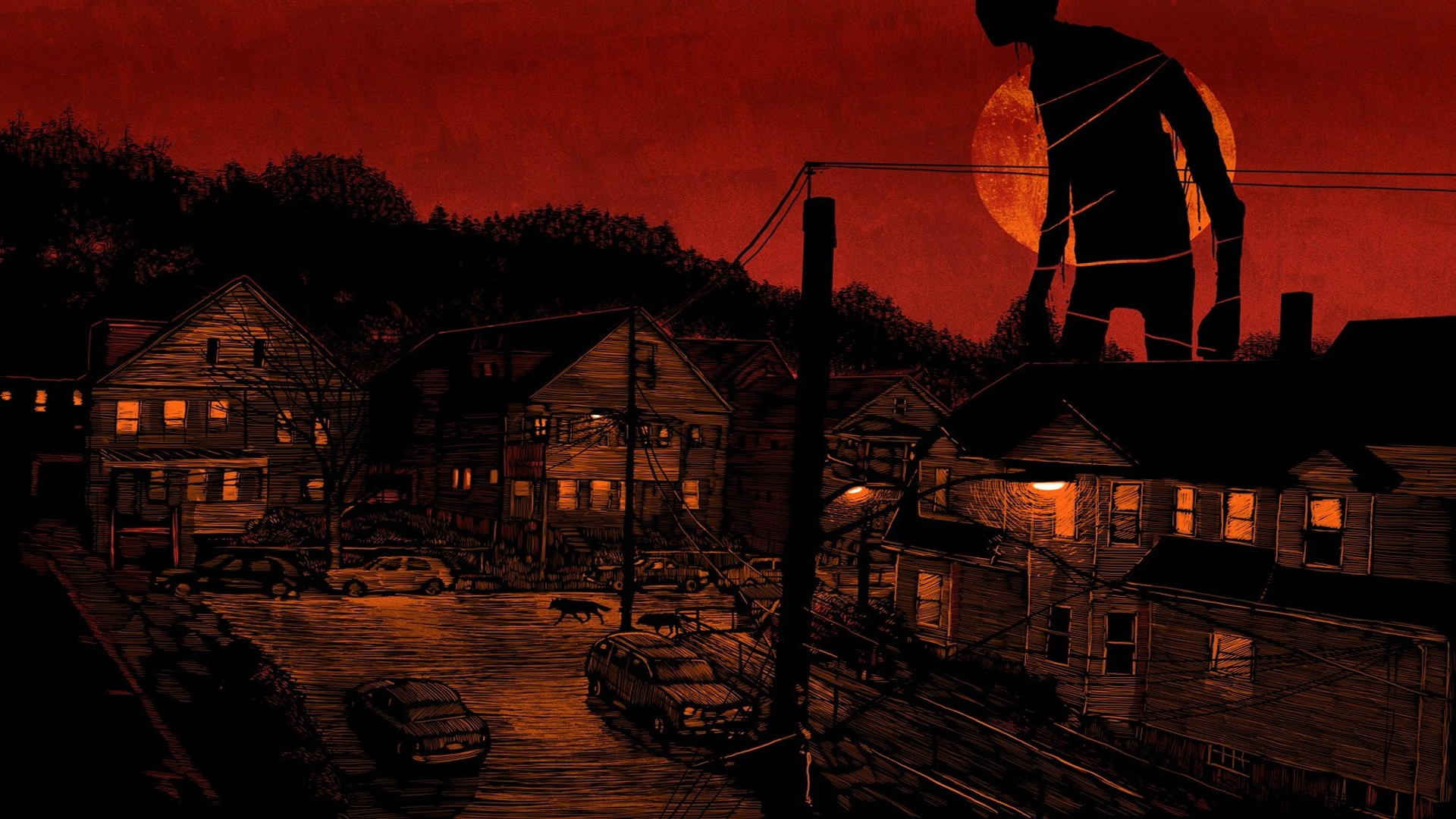 Spooky Horror Town Creature 1920x1080
