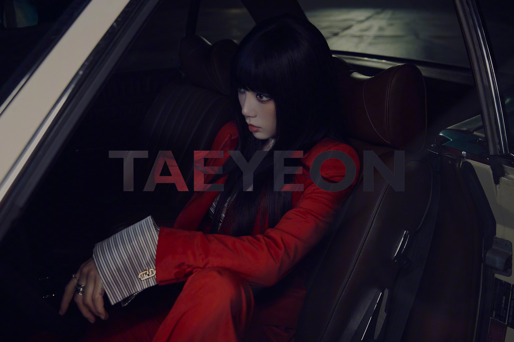 SNSD Taeyeon Kim Taeyeon Red Dress Shirt Car Interior K Pop Asian 2160x1440