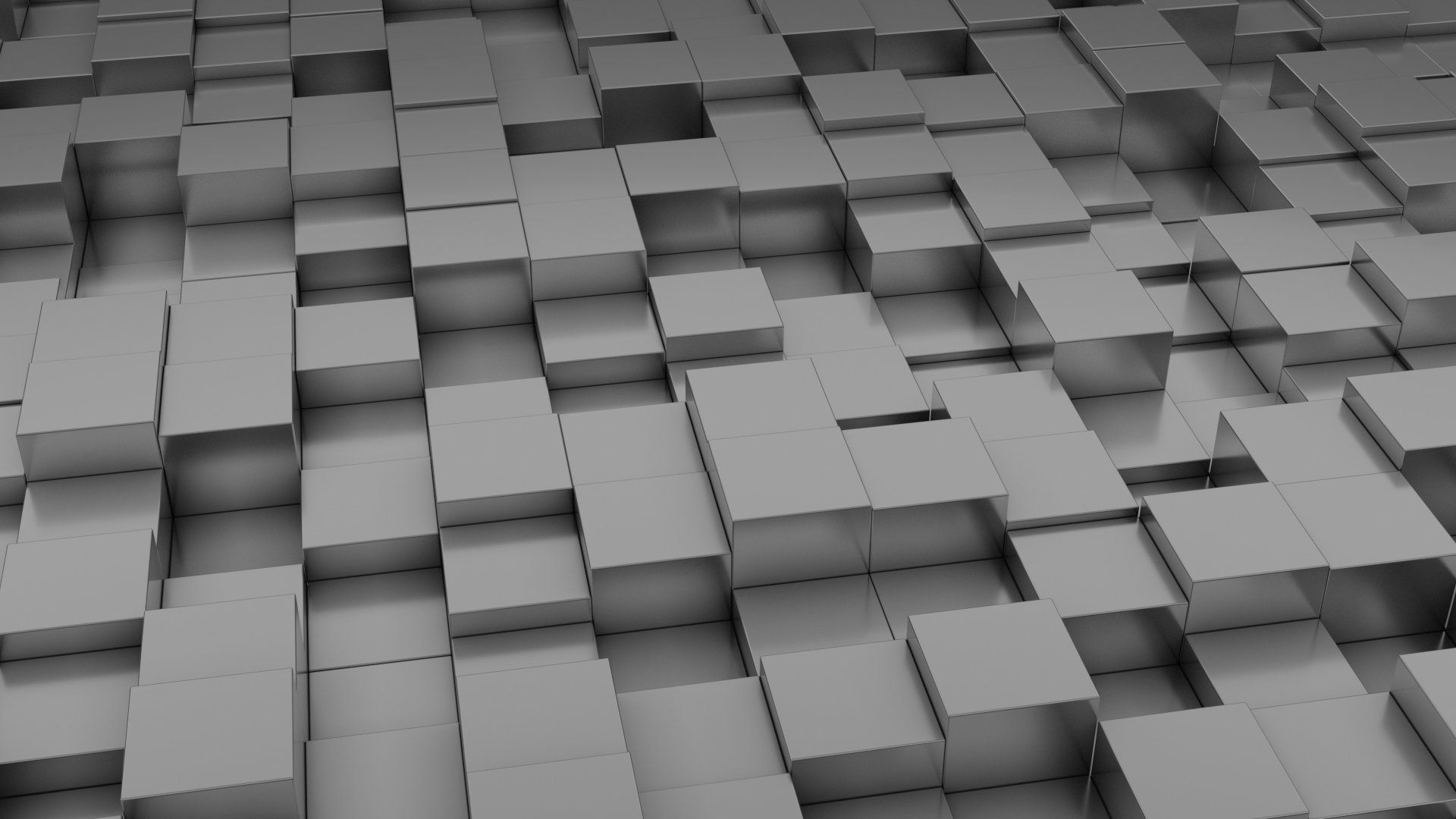 3D Abstract 3D Abstract Blender Simple Monochrome Shiny Cube Procedural Generation Python Programmin 1920x1080