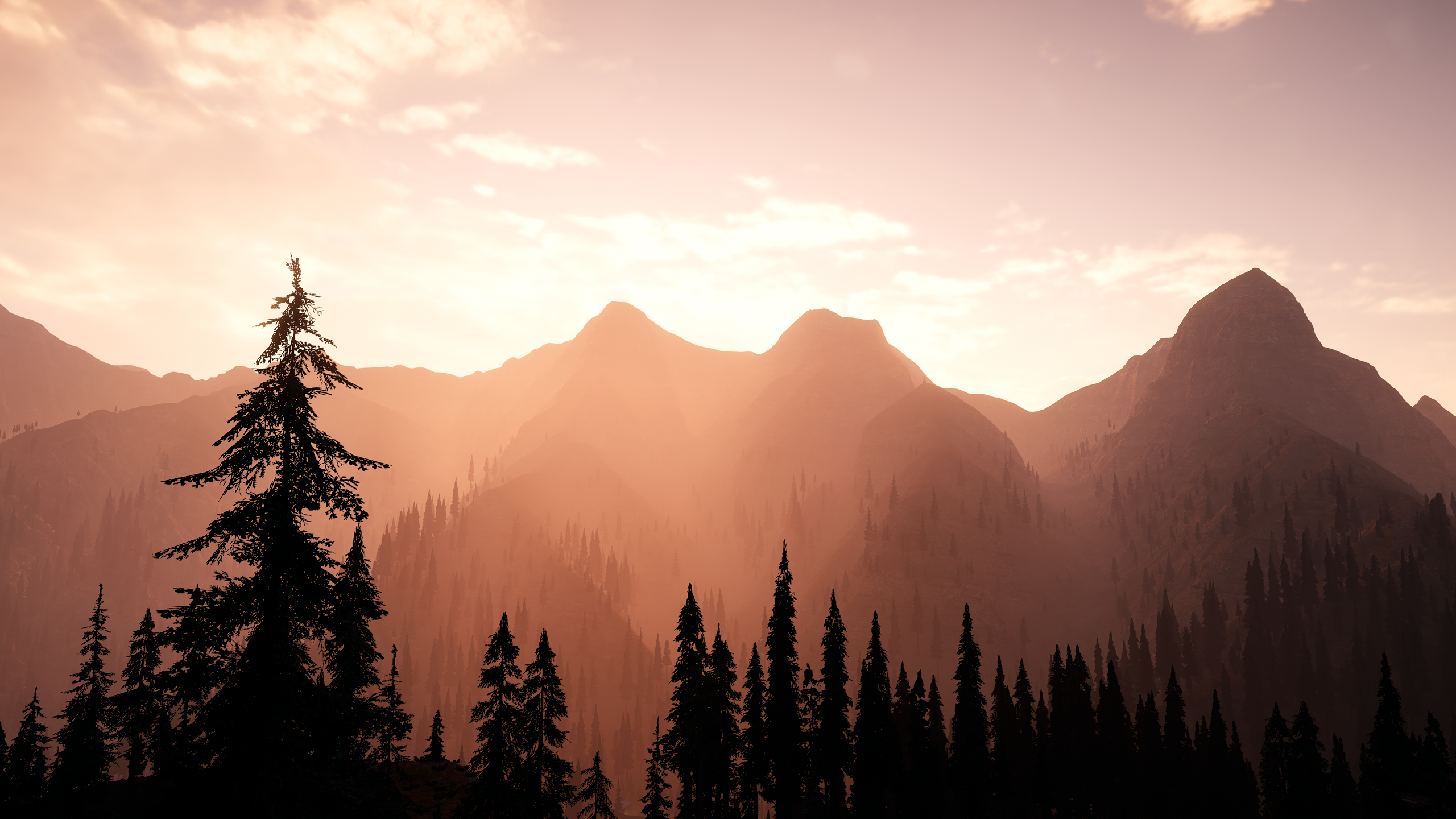 Far Cry 5 Sunset Mountains 2560x1440