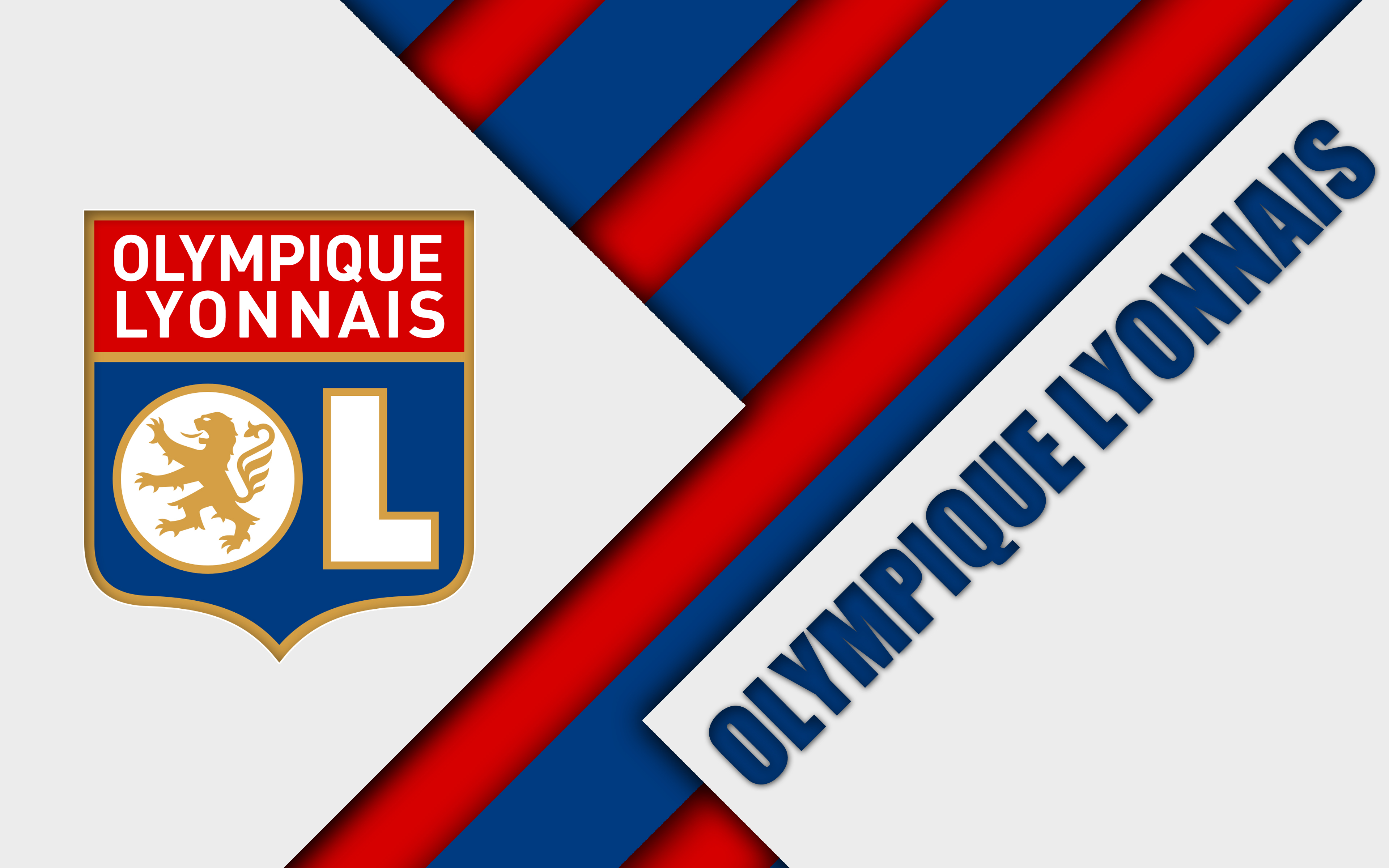 Emblem Logo Olympique Lyonnais Soccer 3840x2400