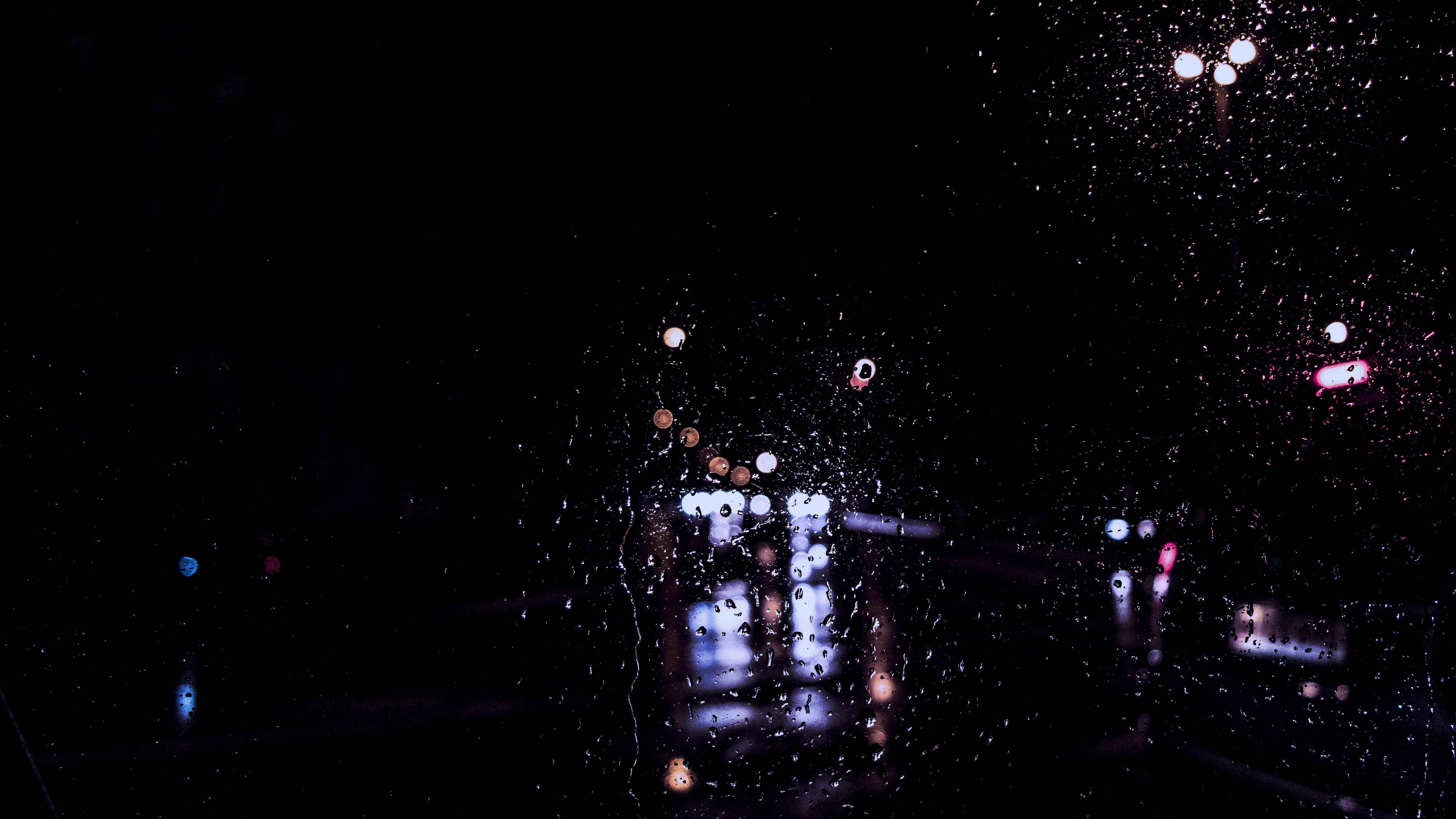 Sven Schlager Photo Through Window Headlights Water On Glass Rain Night 6000x3375