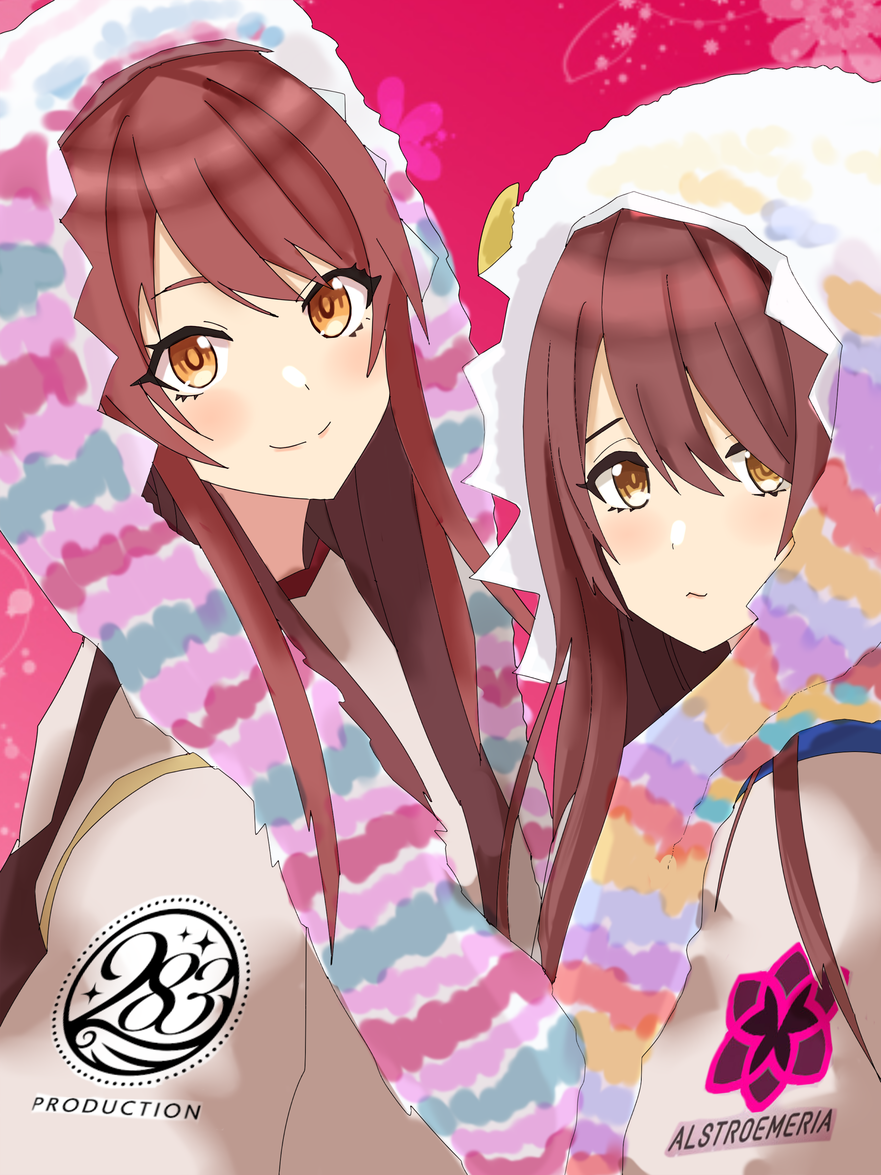Anime Anime Girls THE IDOLM STER The Idolmaster Shiny Colors Long Hair Brunette Twins Oosaki Amana O 1800x2400
