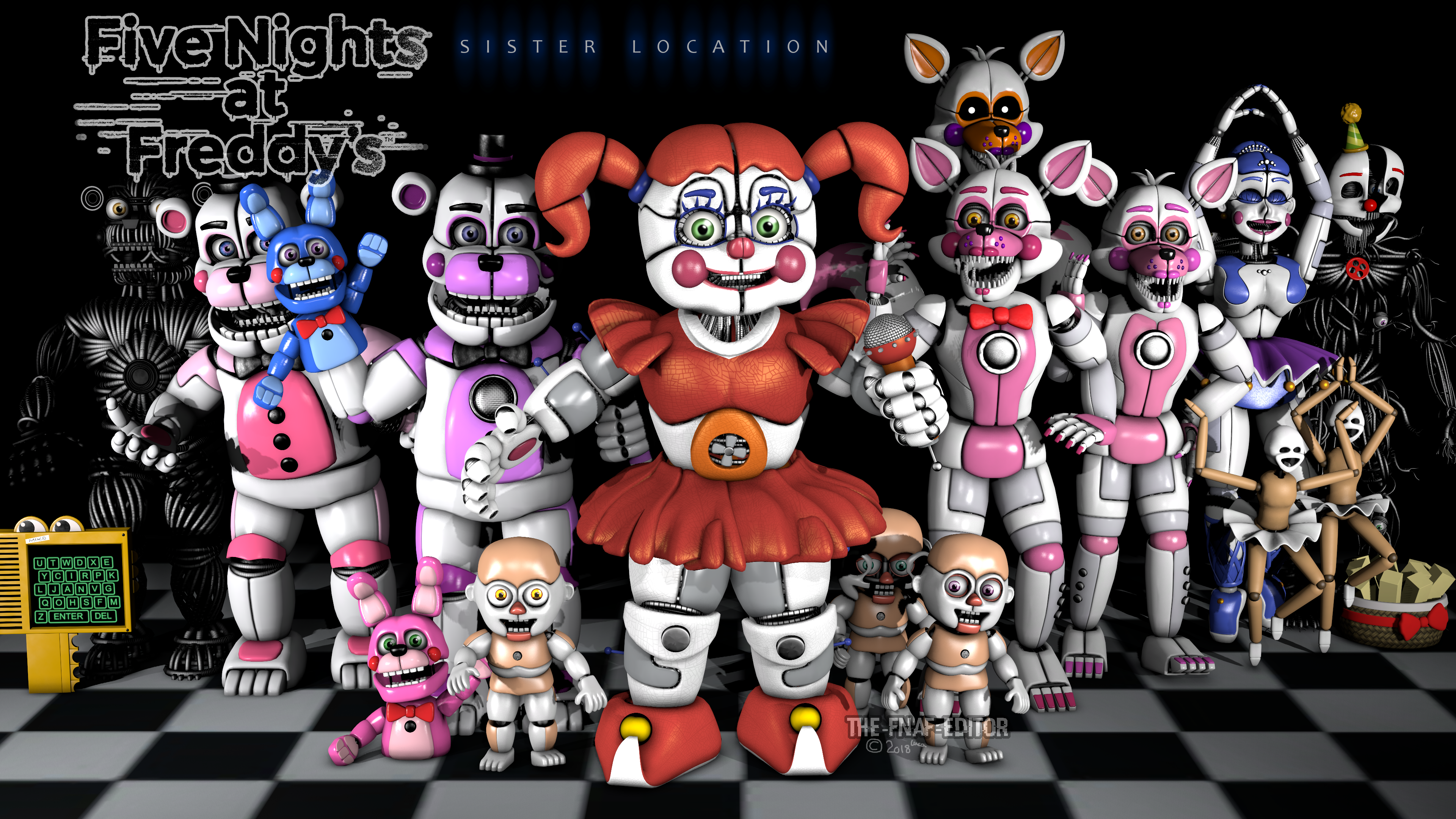 Five Nights At Freddys Scott Cawthon Sister Location 3840x2160