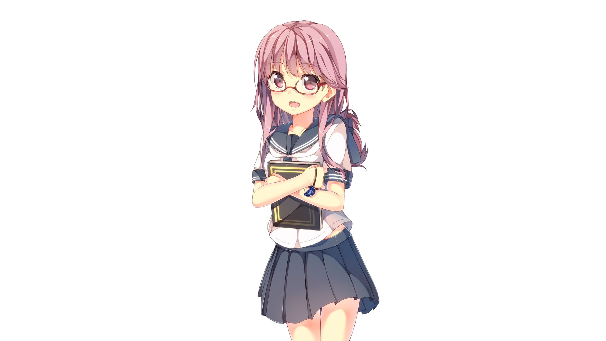 Anime Anime Girls To Aru Majutsu No Index Glasses School Uniform Artwork Yuuri Nayuta Book In Hand P 2560x1440