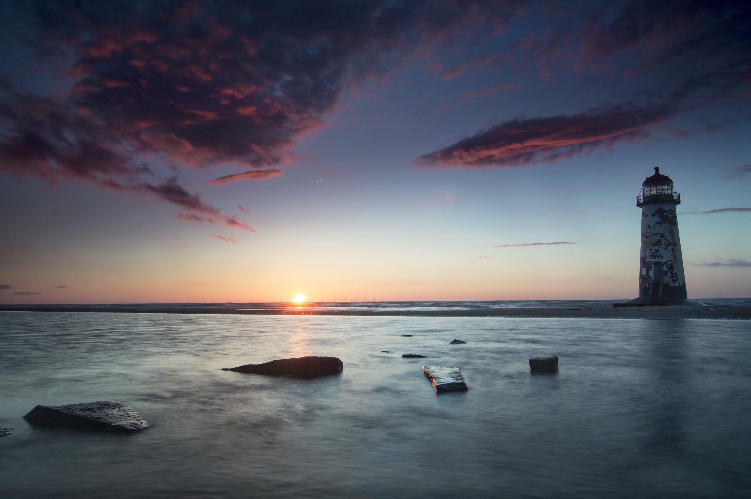 Sea Sunset Horizon 2560x1702