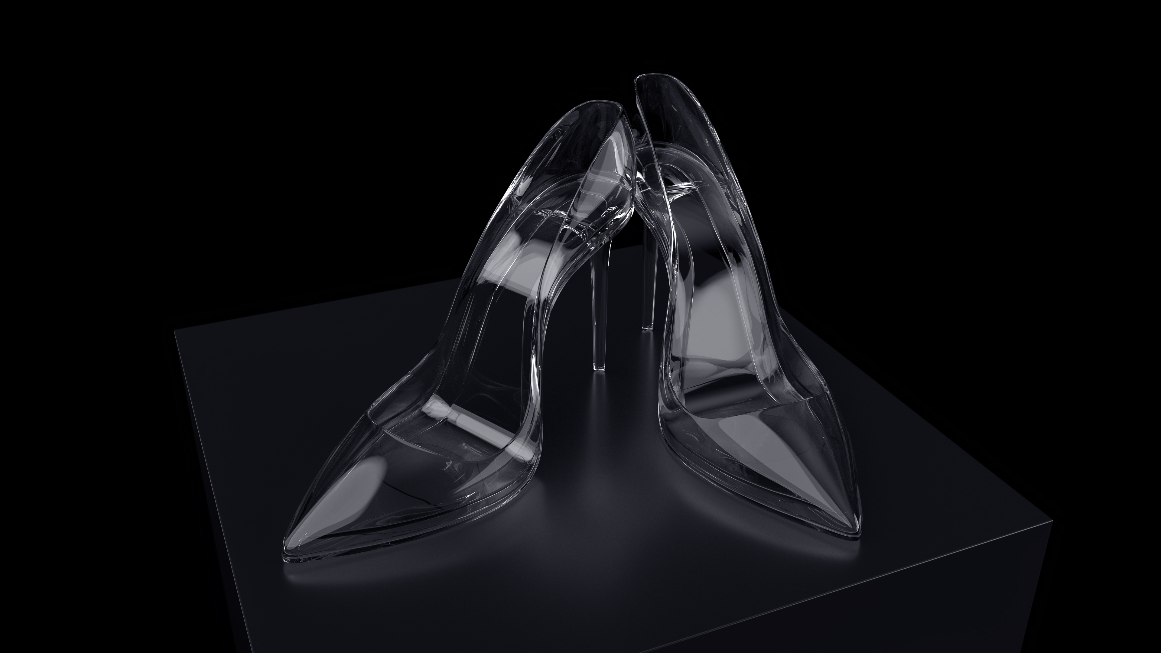 3D CG High Heels Render Crystal 3840x2160