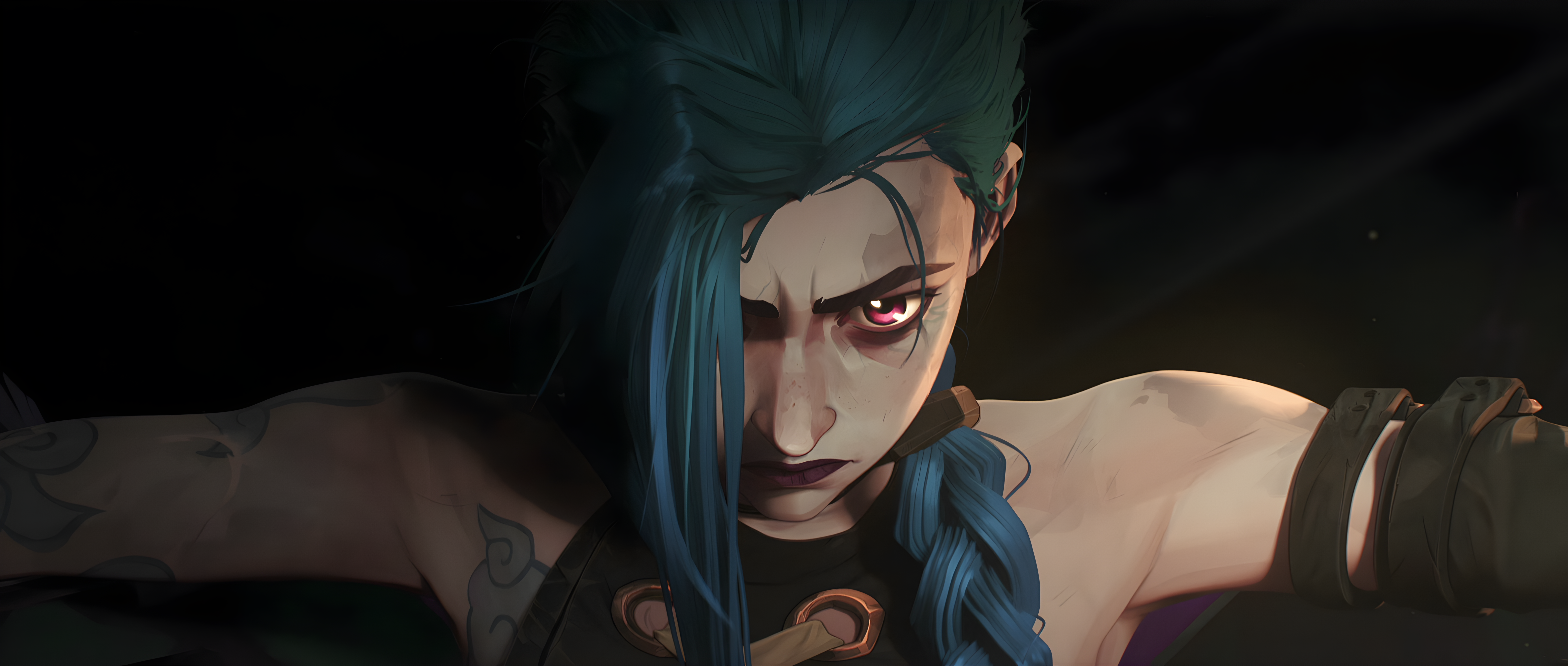Jinx League Of Legends Arcane TV Series TV Video Game Characters 7680x3265