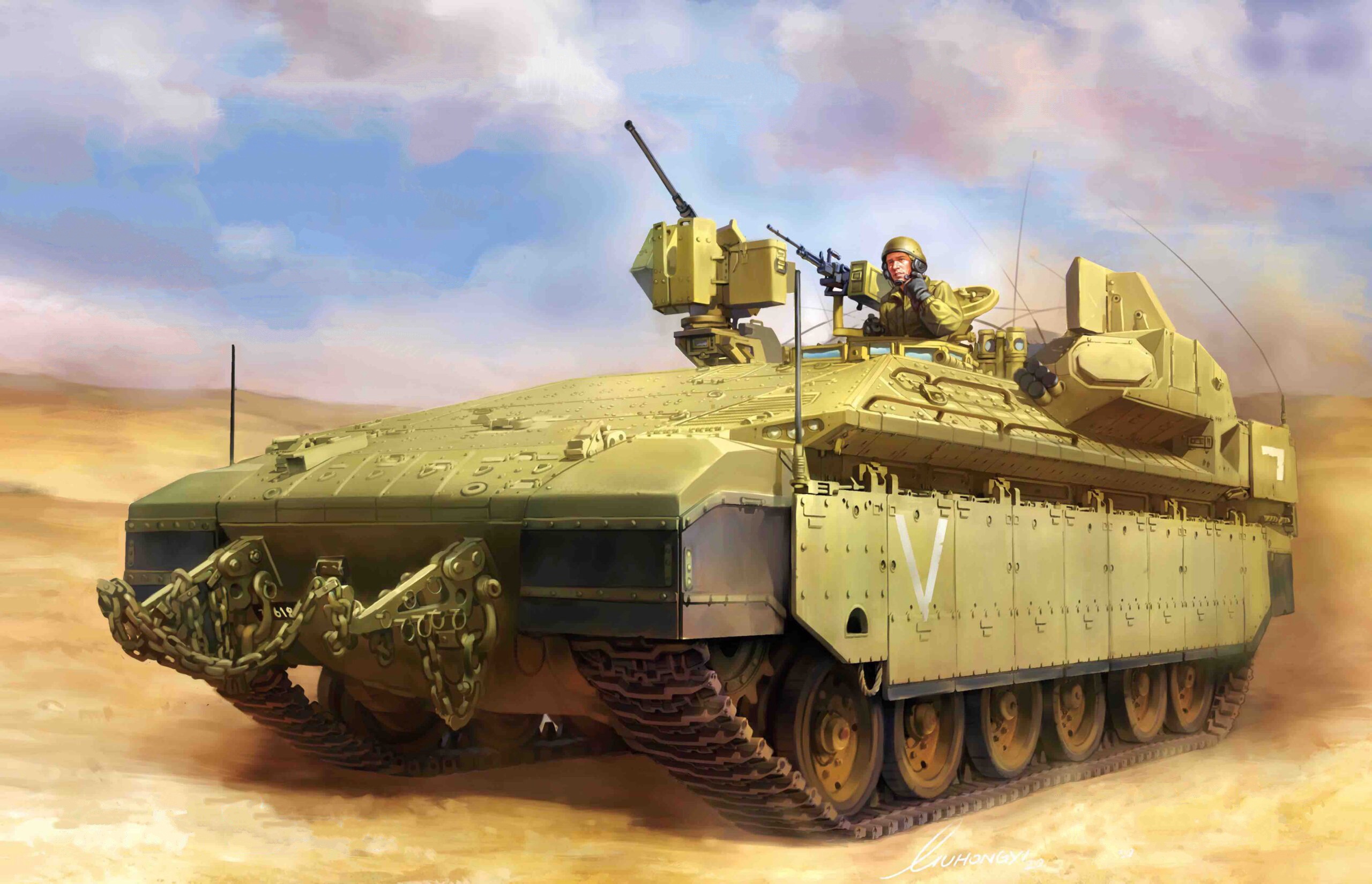 Military Armored Personnel Carrier 2560x1651