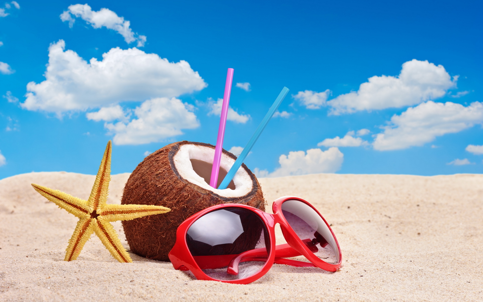 Summer Coconut Sunglasses Starfish 1920x1200