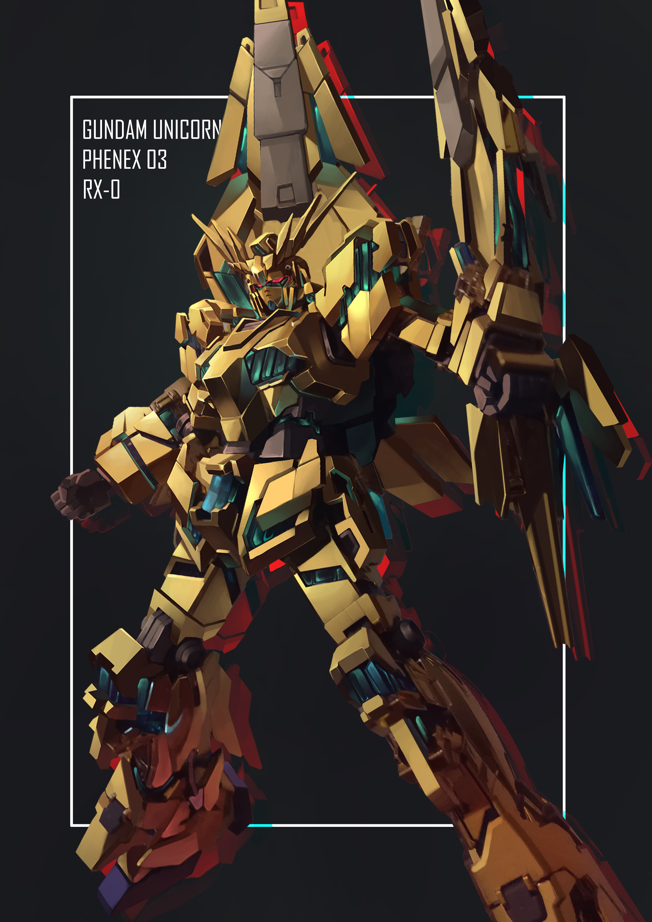 Phenex Mobile Suit Gundam NT Narrative Anime Mech Gundam Super Robot Wars Artwork Digital Art Fan Ar 2480x3508