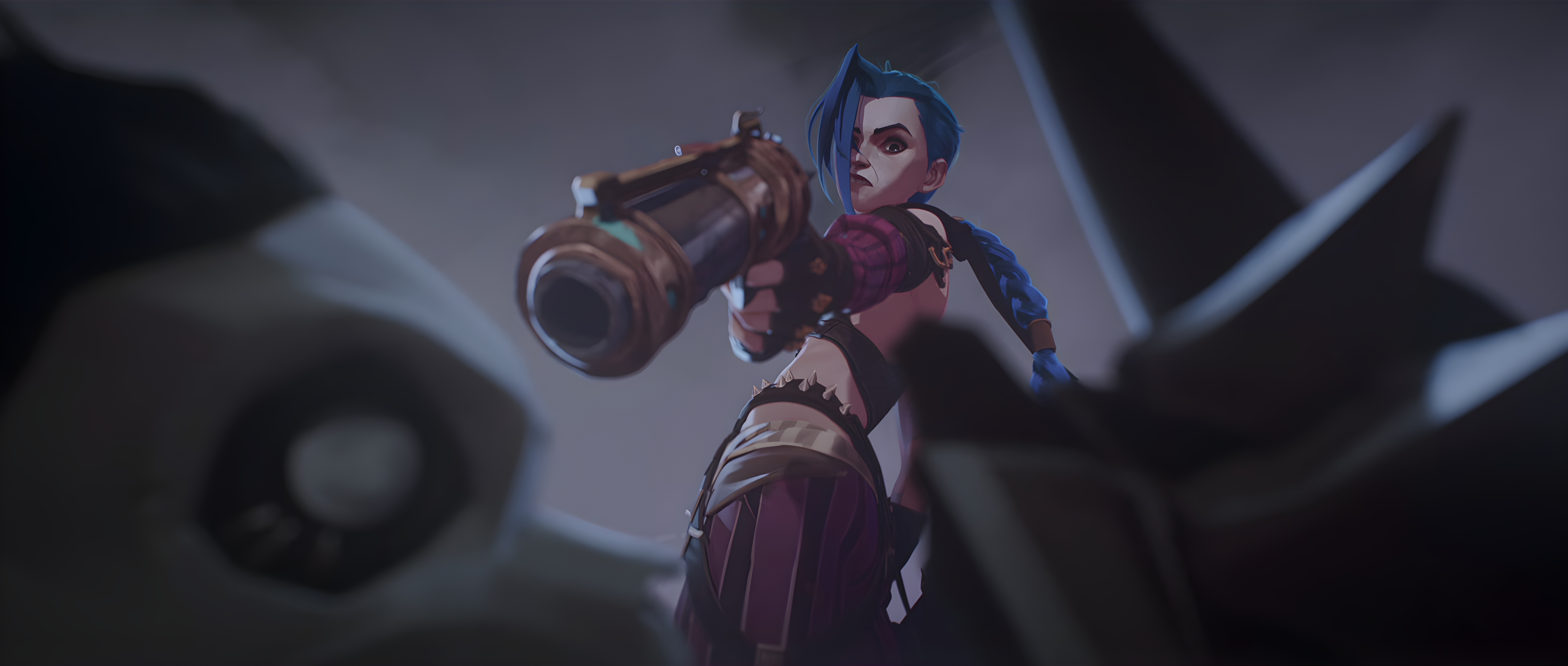Jinx League Of Legends Arcane TV Series TV Video Game Characters 7680x3265