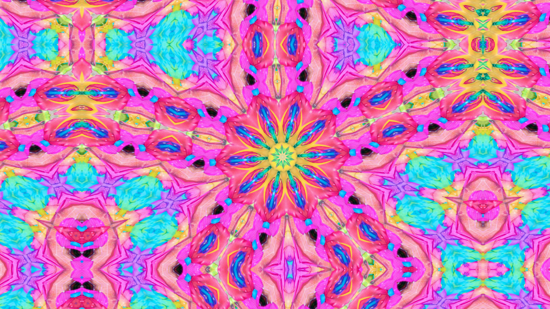 Digital Art Colors Pattern Pink 1920x1080