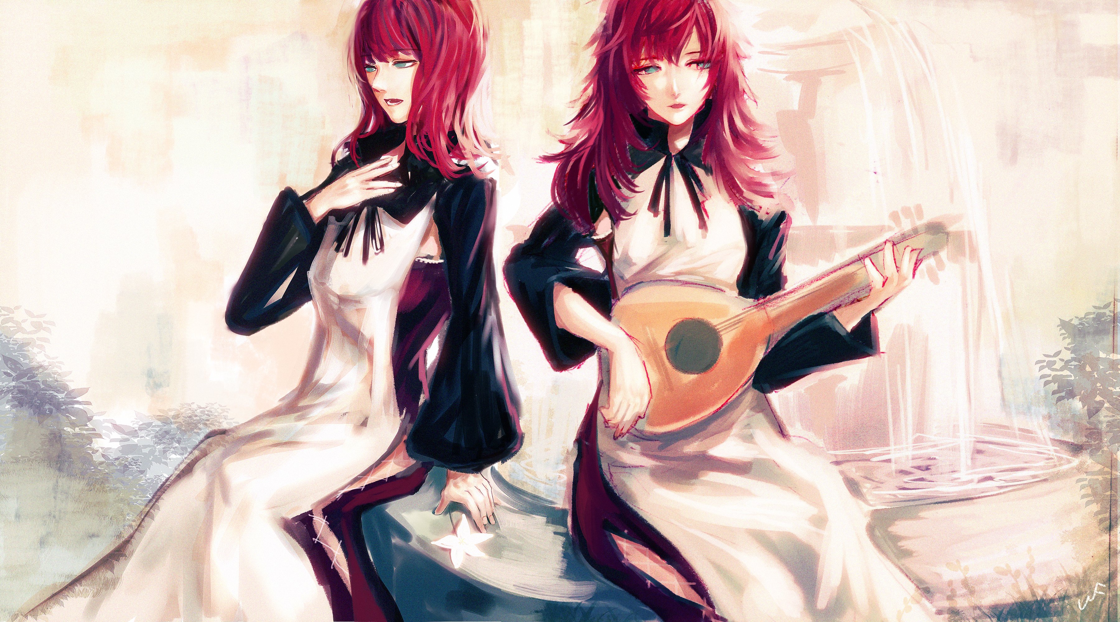 Anime Anime Girls Twins Redhead Long Hair Nier Nier Automata Devola Nier Automata Popola Nier Automa 3600x2000