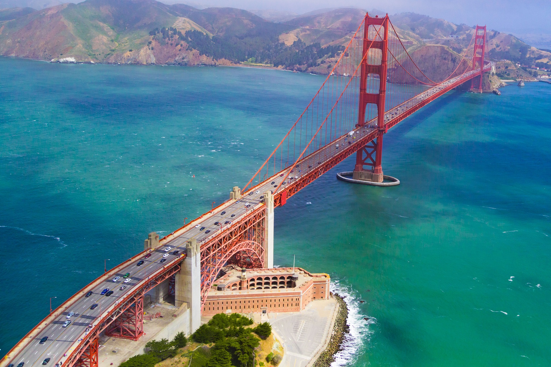 Bridge Golden Gate Bridge Architecture Sea 1920x1279