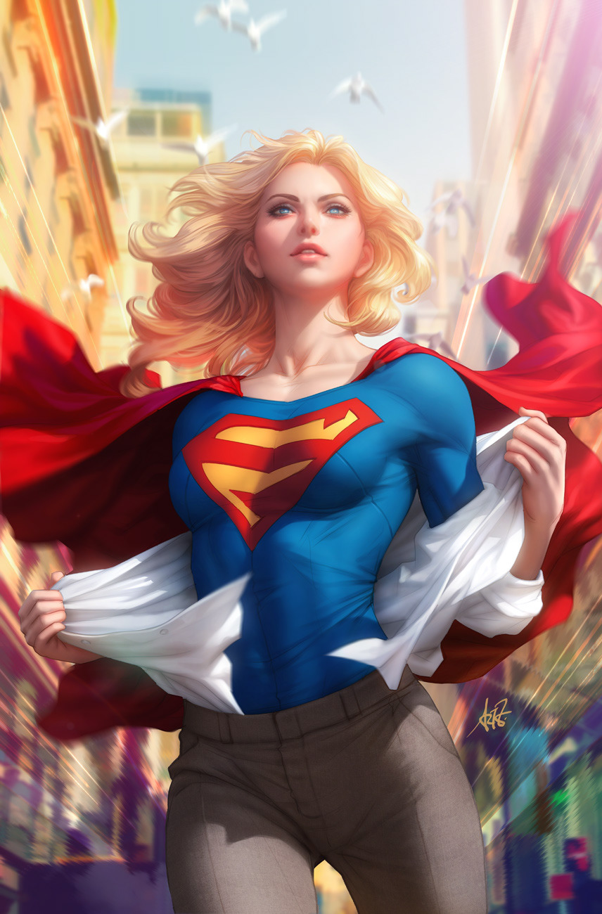 Women Artwork Artgerm Super Women Supergirl DC Comics 856x1300