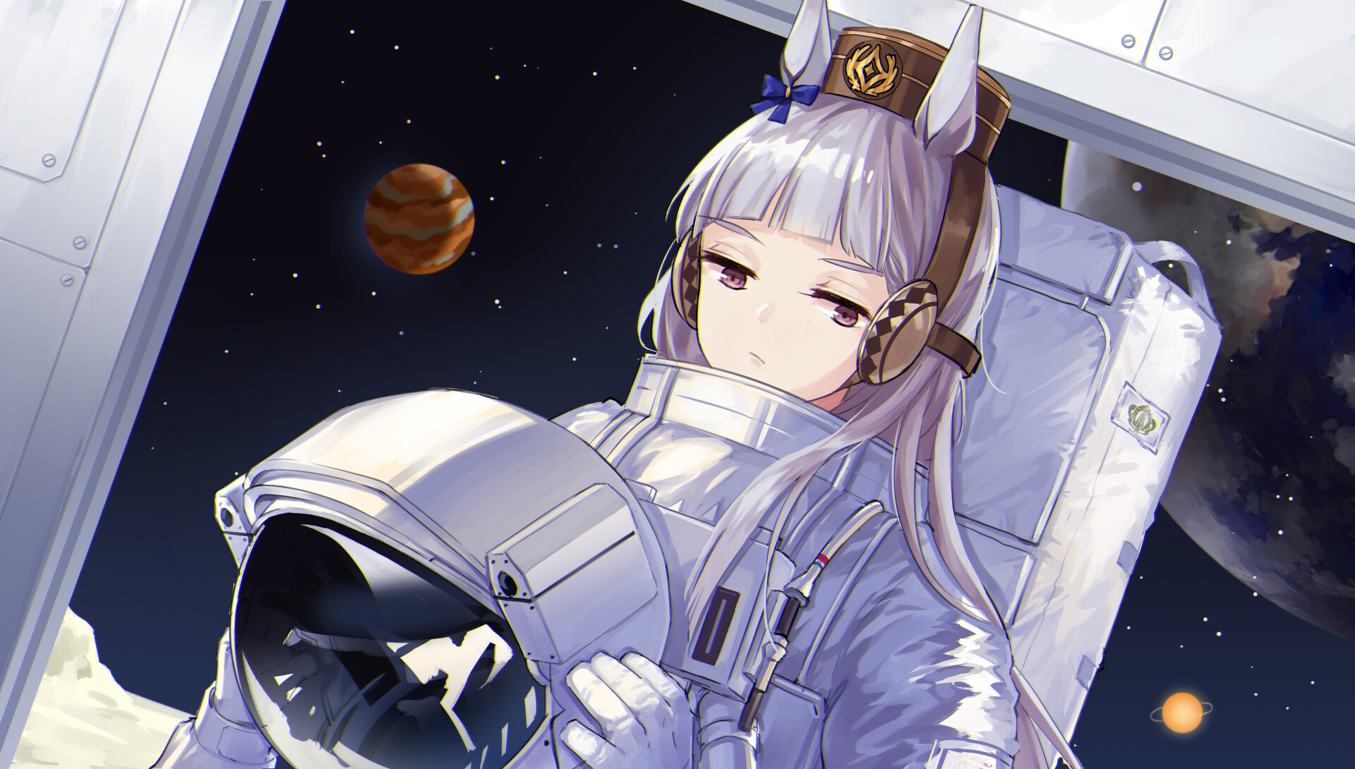 Anime Girls Astronaut Spacesuit Wallpaper Resolution1920x1090 ID