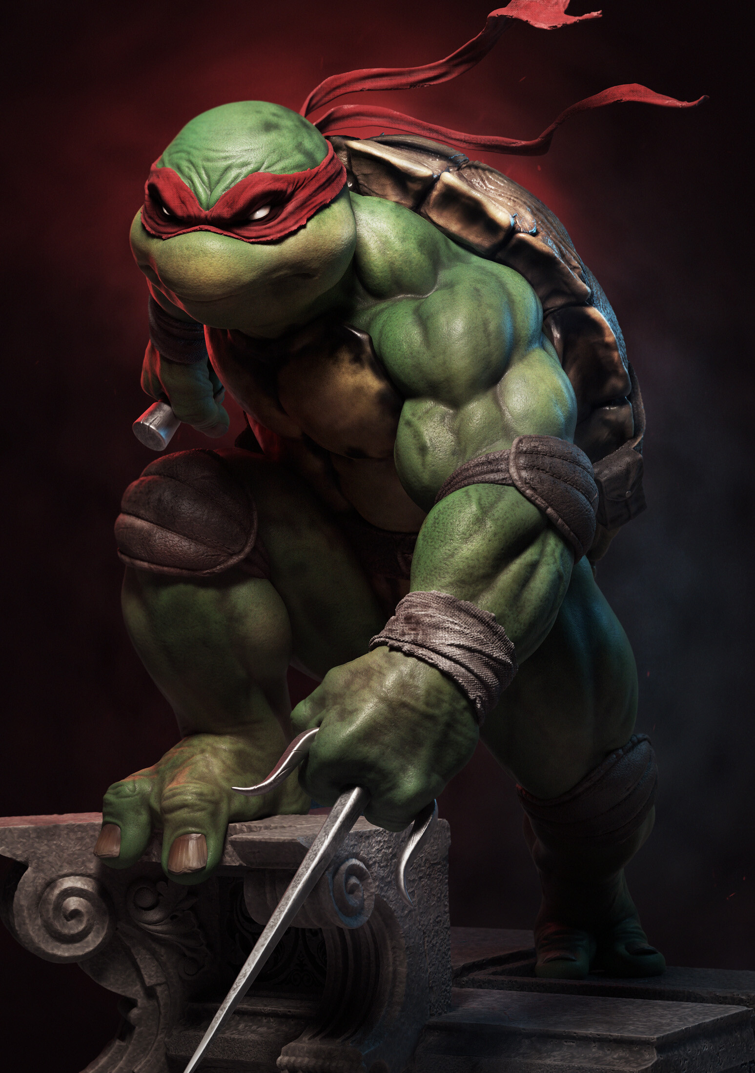 Artwork ArtStation Teenage Mutant Ninja Turtles Raphael TMNT 1547x2200