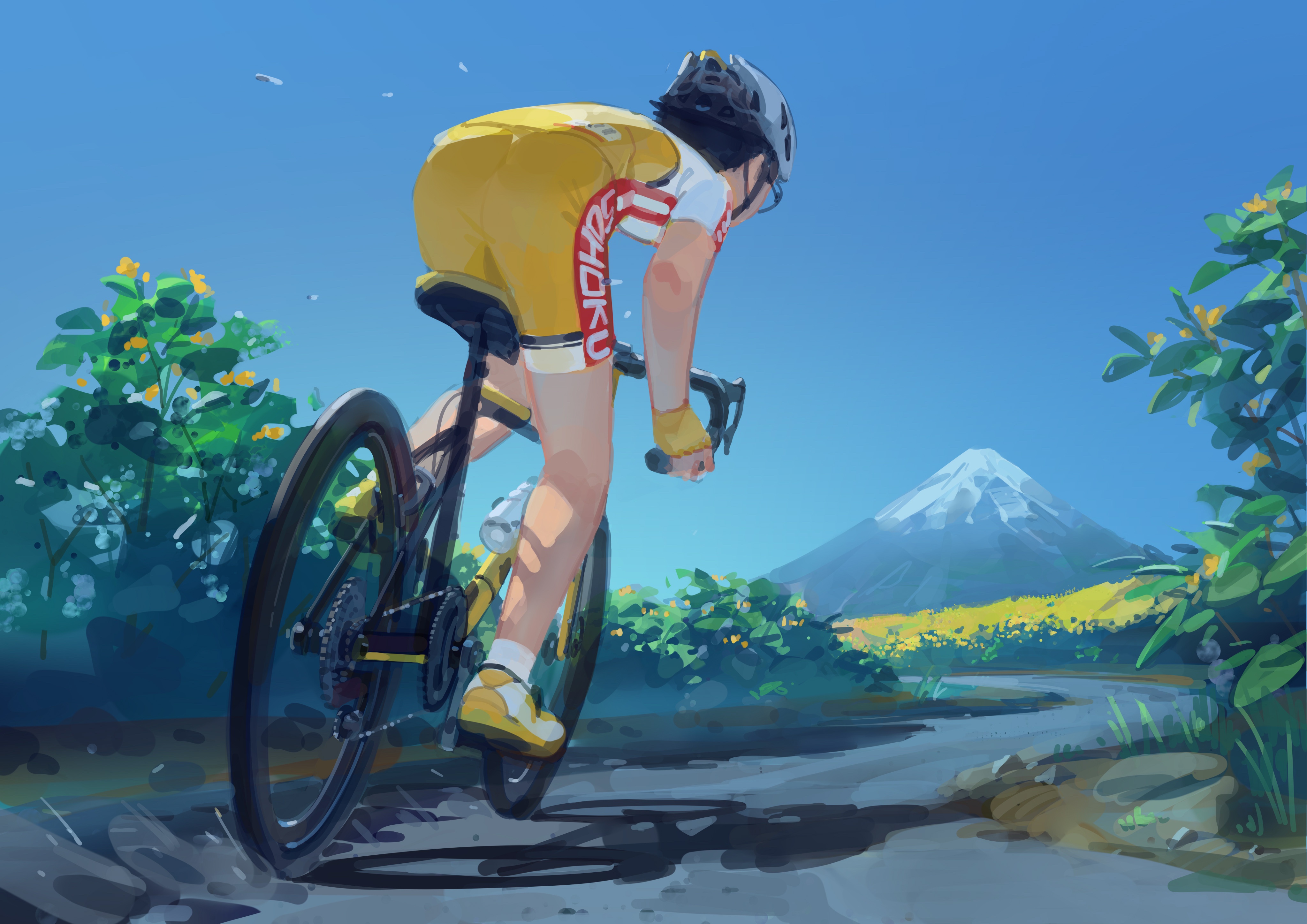 Cycling Mountains Sport Ddal Artwork Bycicle 4093x2894