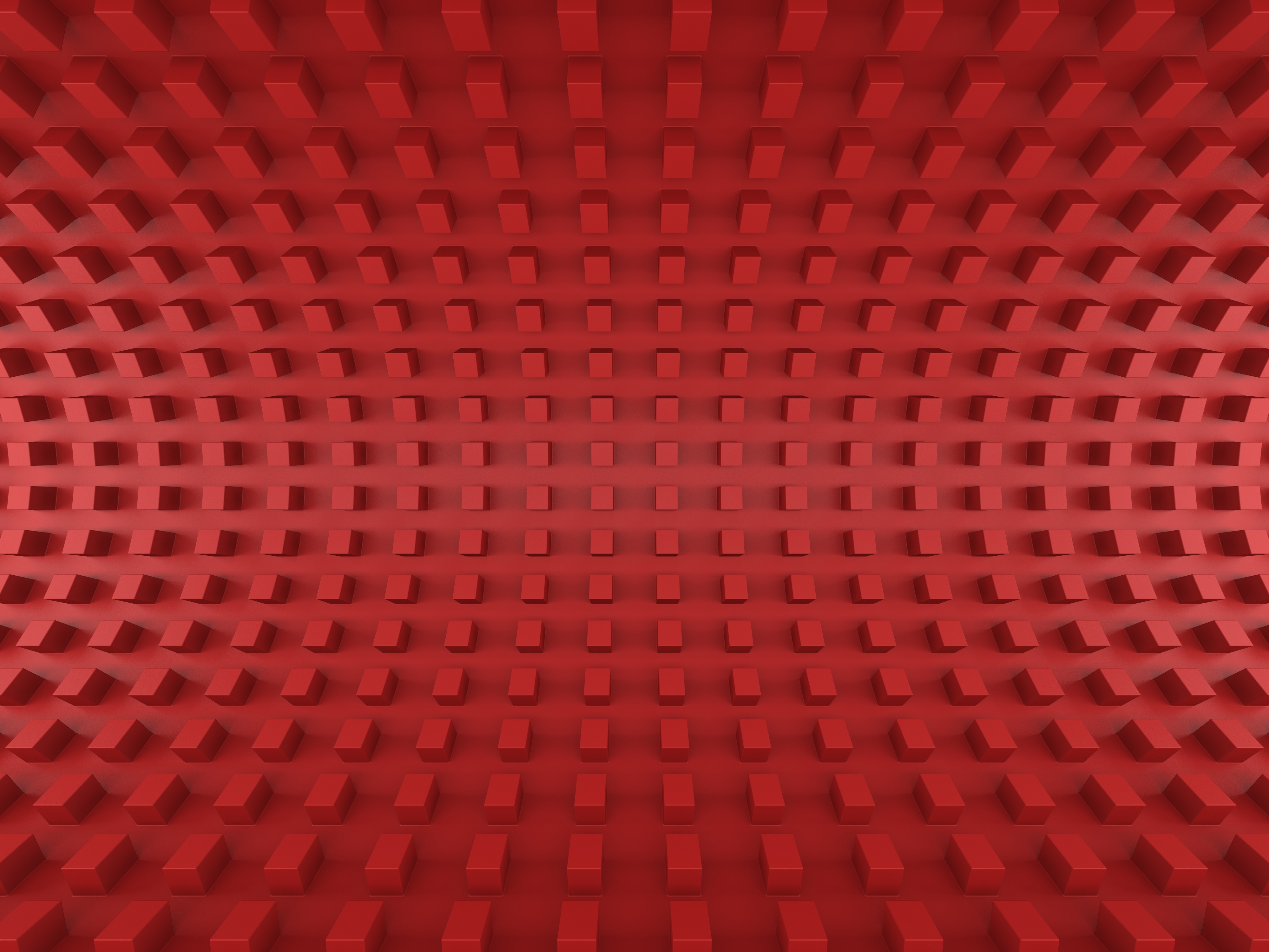 3D Abstract Shapes Structure Texture Red Pattern Cube Perspective Render 4000x3000