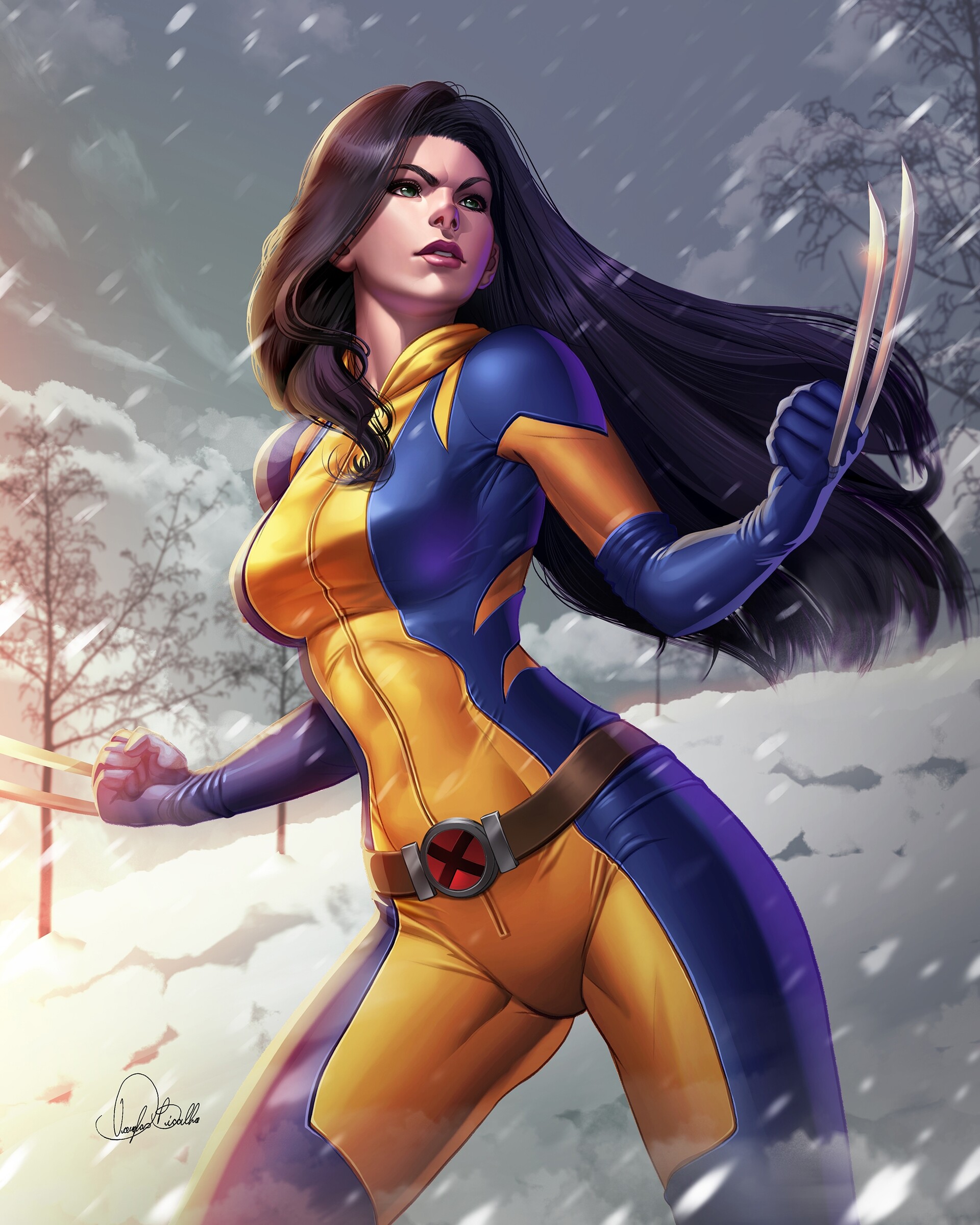Artwork Women Wolverine X Men X 23 Snow Marvel Comics 1920x2400
