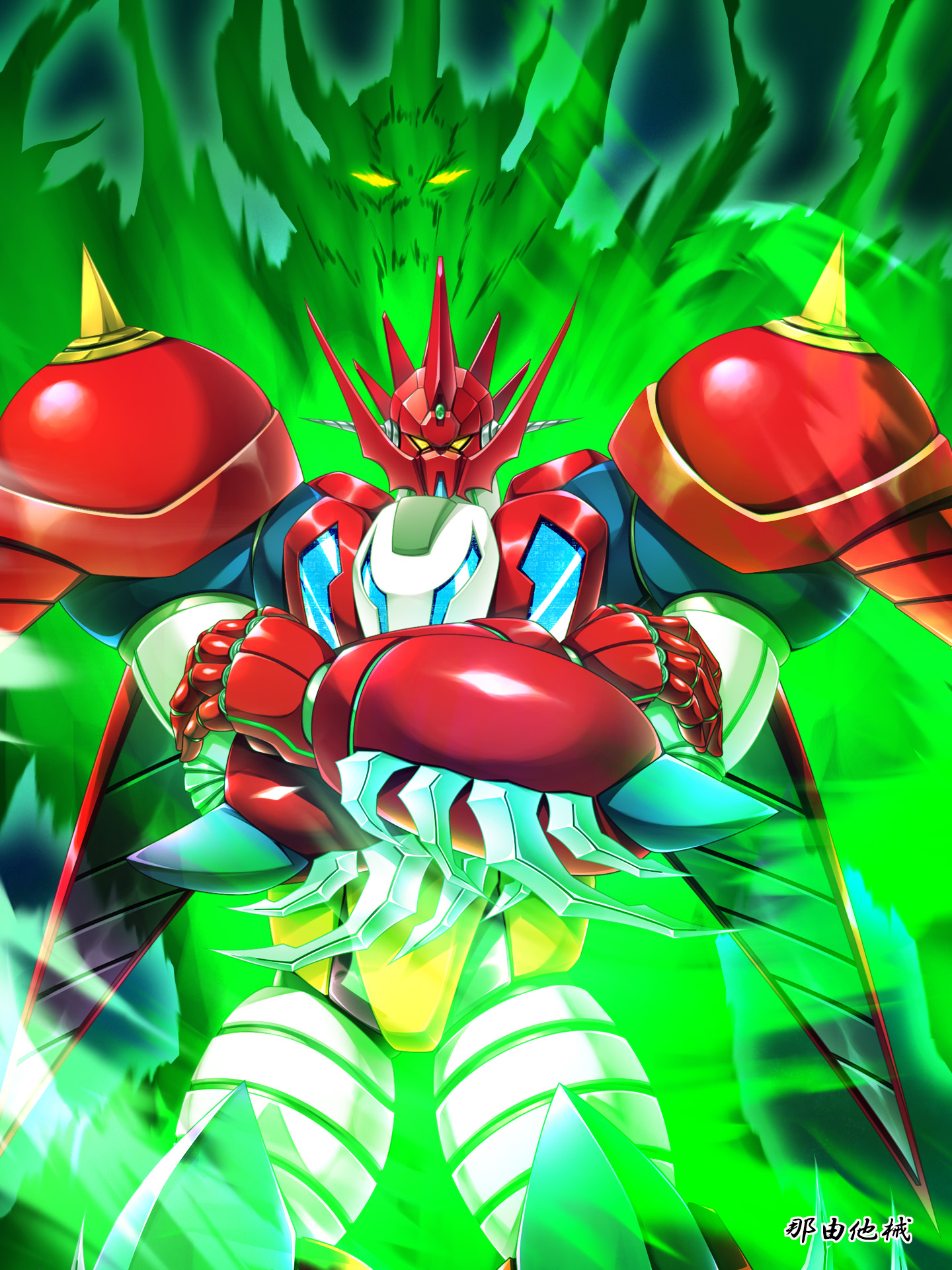Getter Robo Shin Getter Dragon Dynamic Planning Original Super Robot Wars Anime Mech Artwork Digital 1440x1920