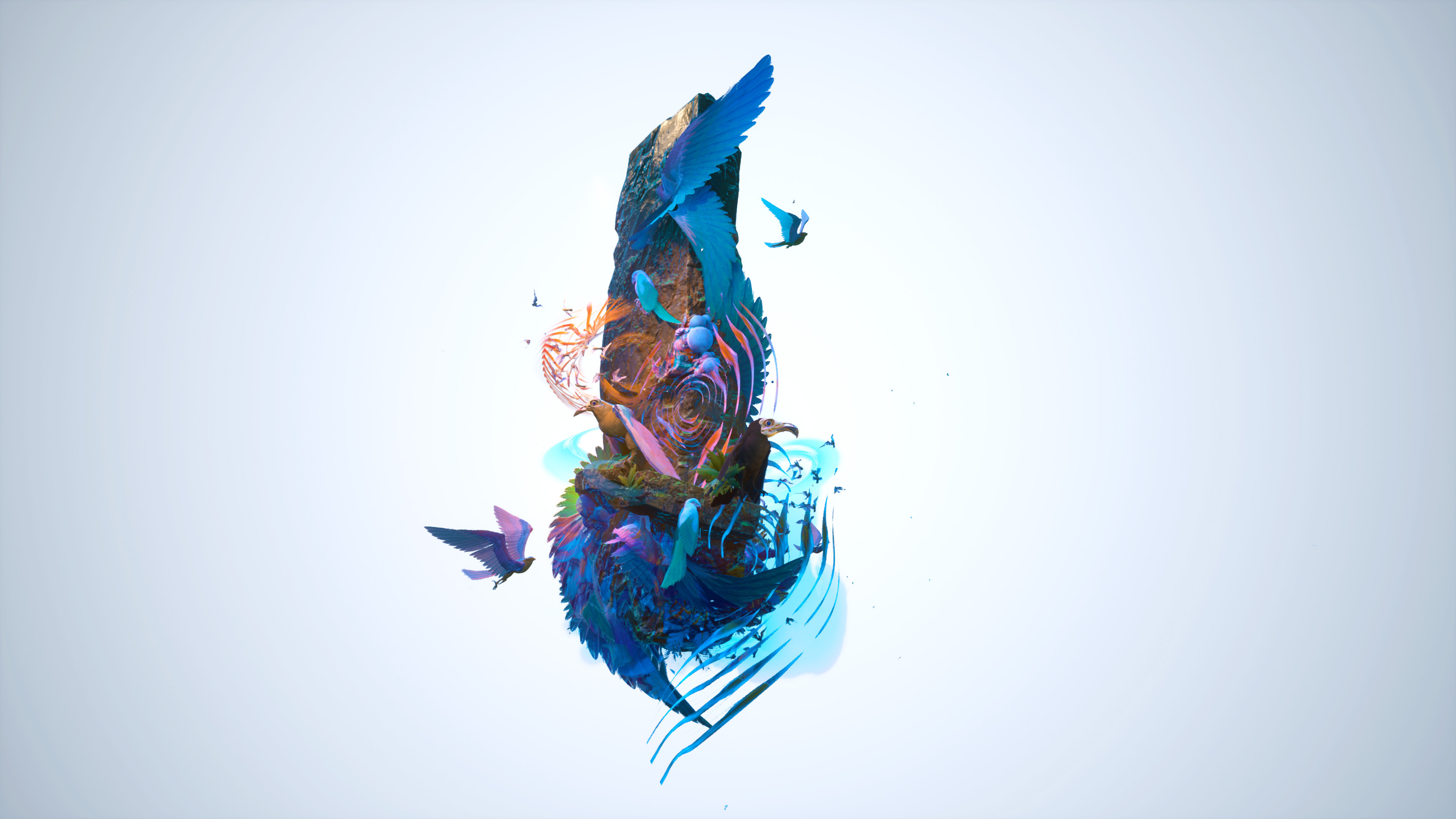 Tyler Smith Digital Art Fantasy Art Birds Surreal 3840x2160