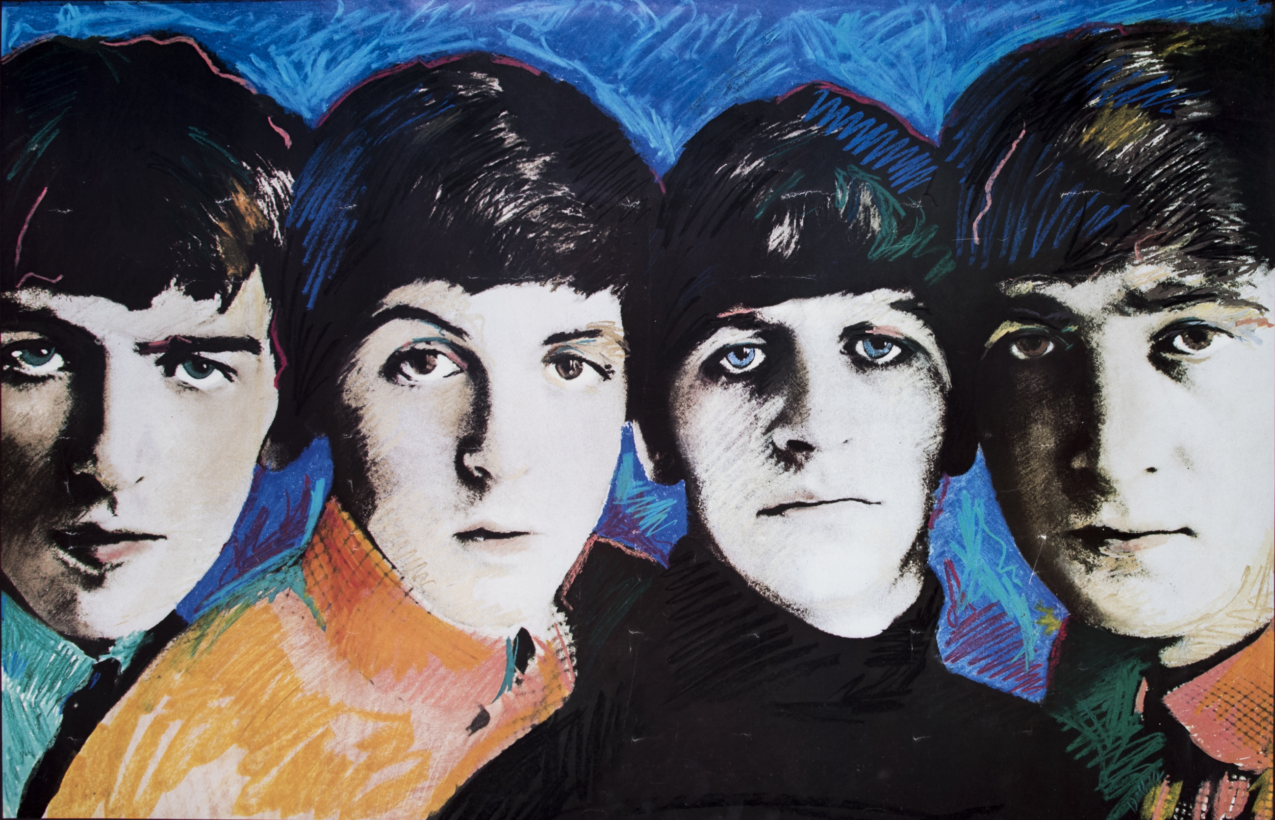 The Beatles George Harrison Paul McCartney Ringo Starr John Lennon Band Rock Bands Musician Men Artw 2600x1673