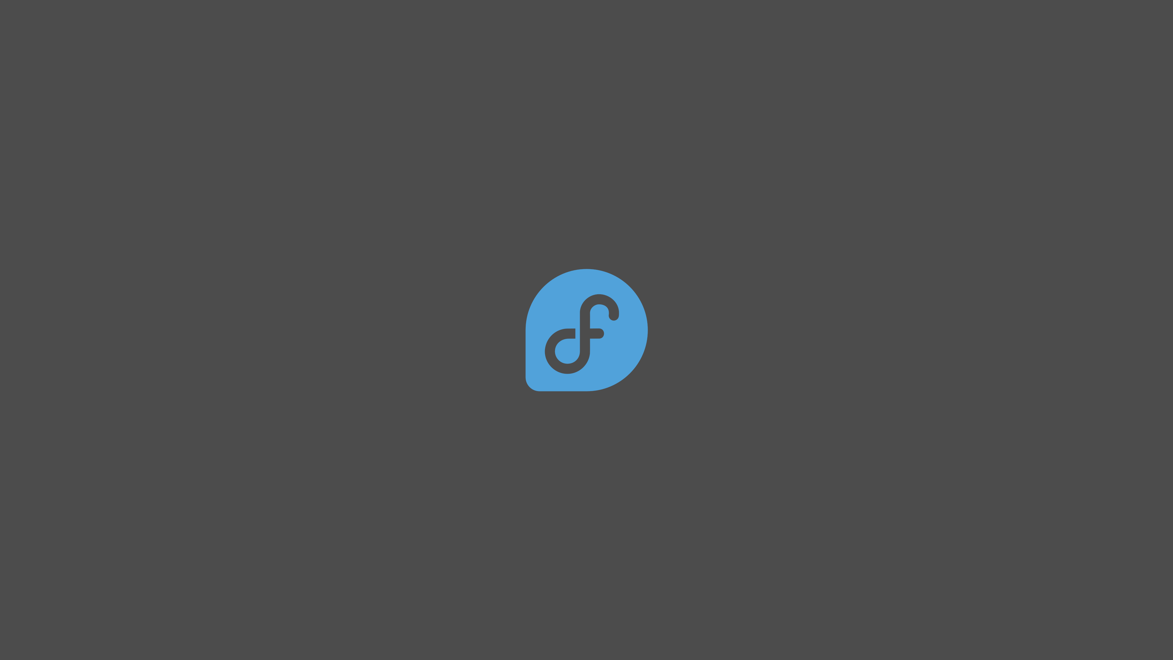 Fedora Linux Unix Simple Background Logo Minimalism 3840x2160