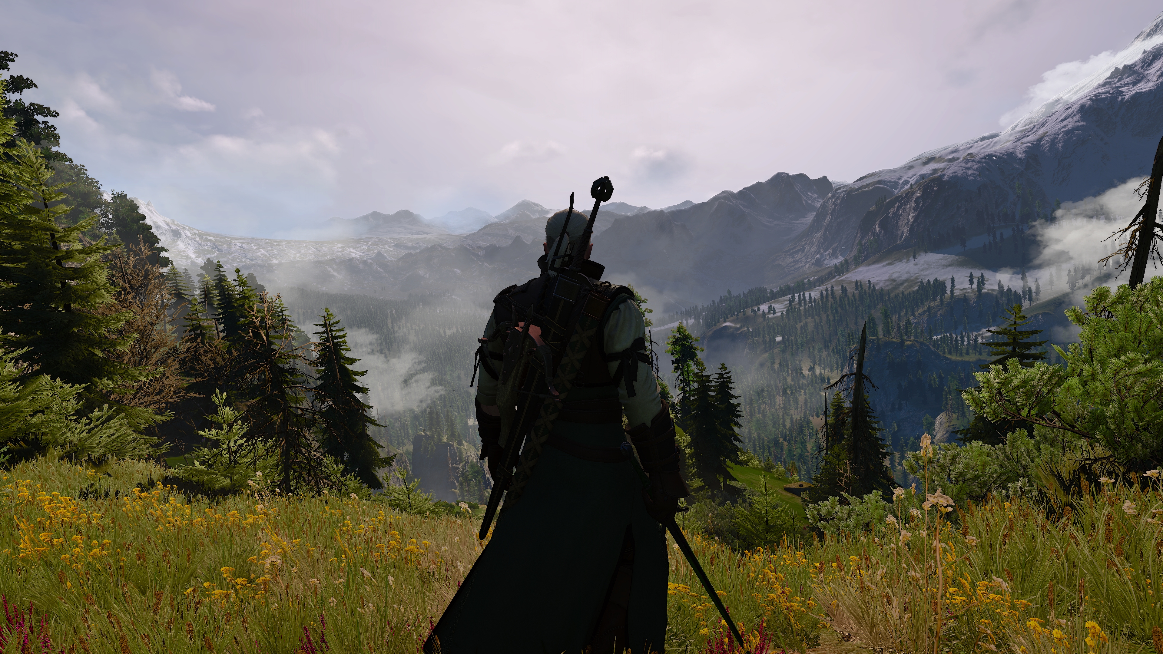 The Witcher 3 Wild Hunt Geralt Of Rivia Screen Shot Video Games PC Gaming Landscape Mountains RPG 3840x2160