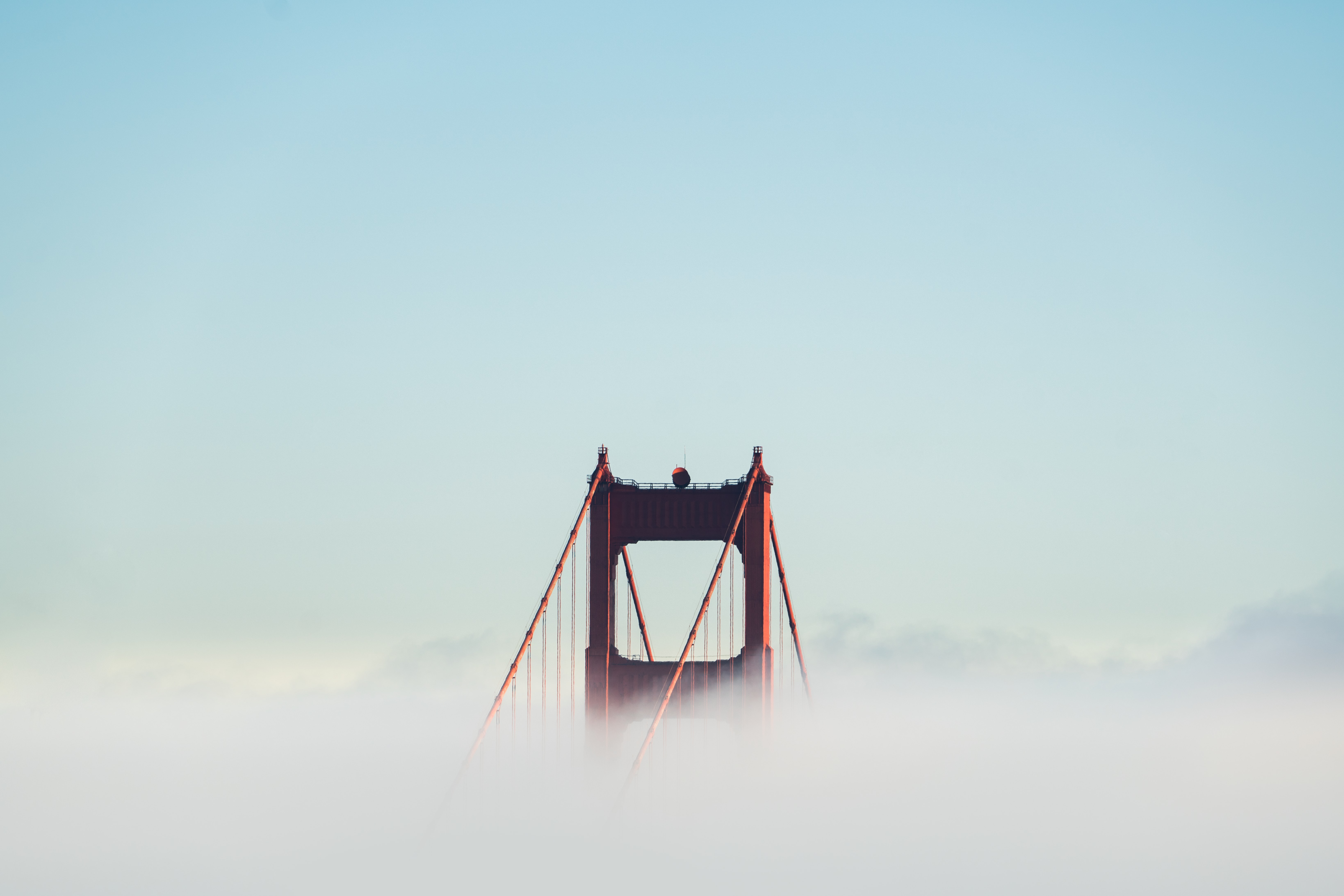 Golden Gate Bridge Clouds Sky Bridge 6555x4372