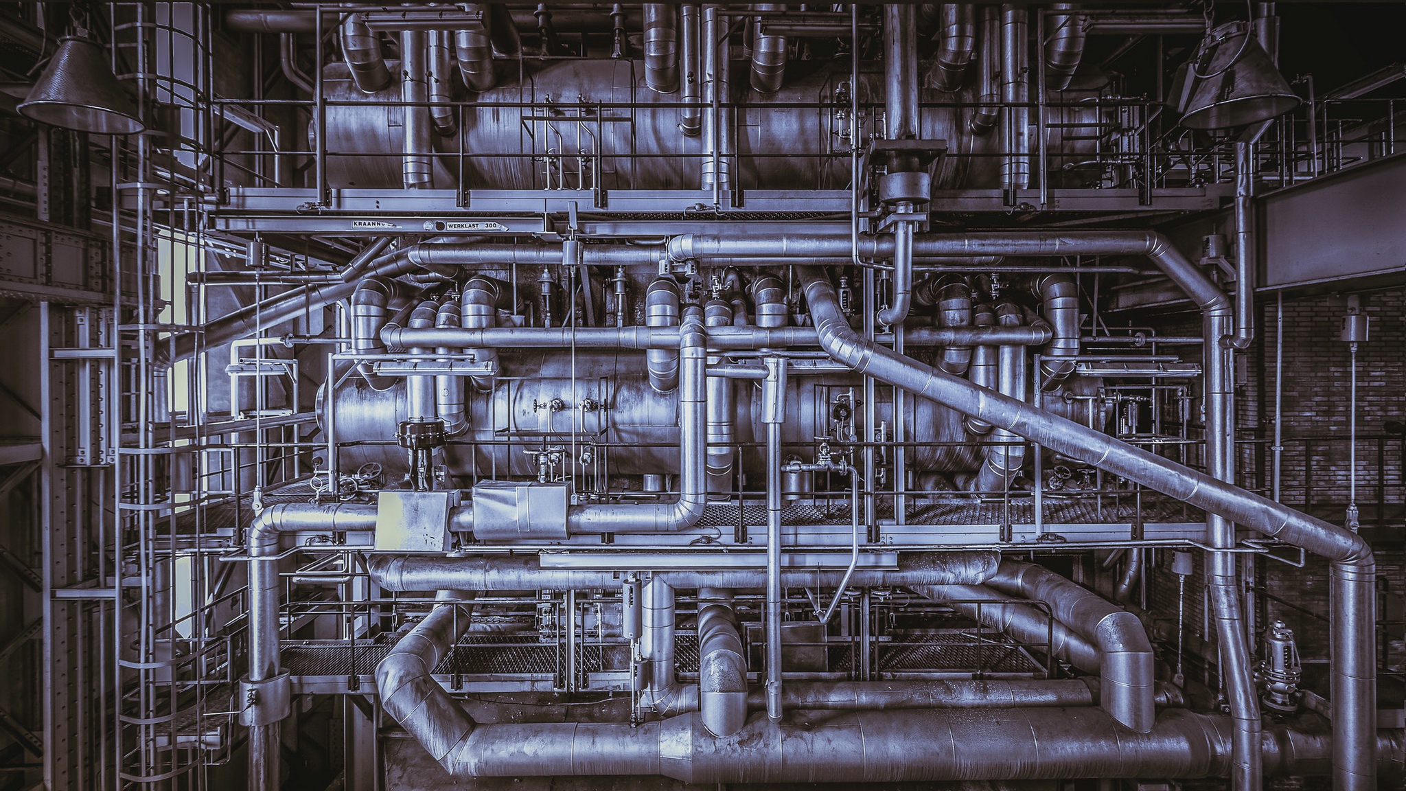 Factories Industrial Technology Pipes 2048x1152