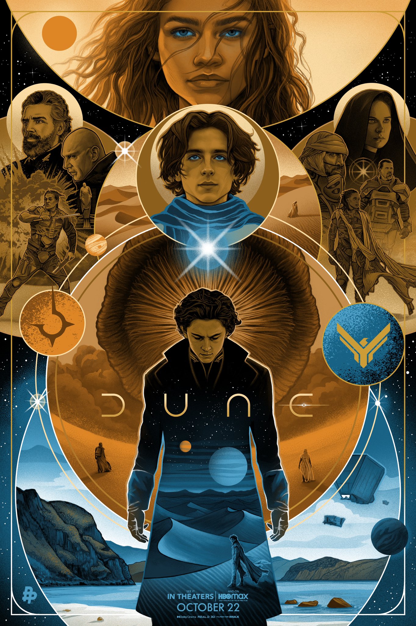 Dune Movie Movie Poster Portrait Display Typography 1364x2048