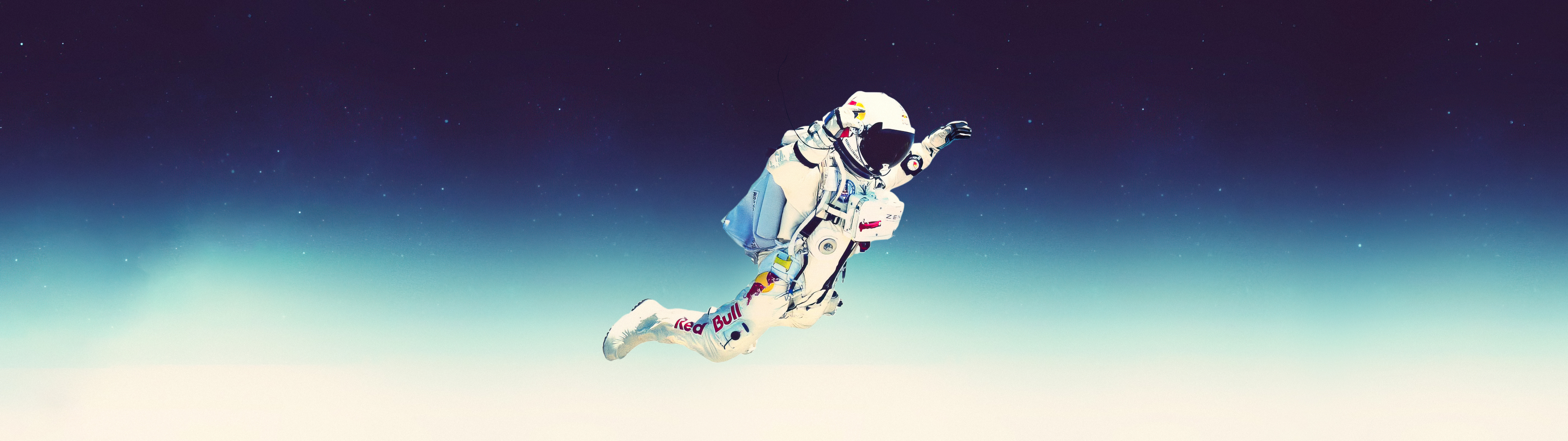Ultrawide Skydiving Felix Baumgartner Red Bull Astronaut 5120x1440