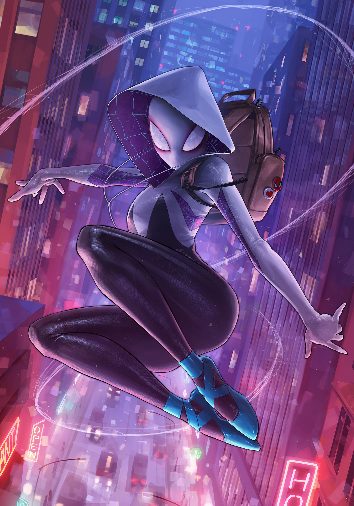 JeeHyung Lee Drawing ArtStation Spider Gwen Gwen Stacy 1500x2143