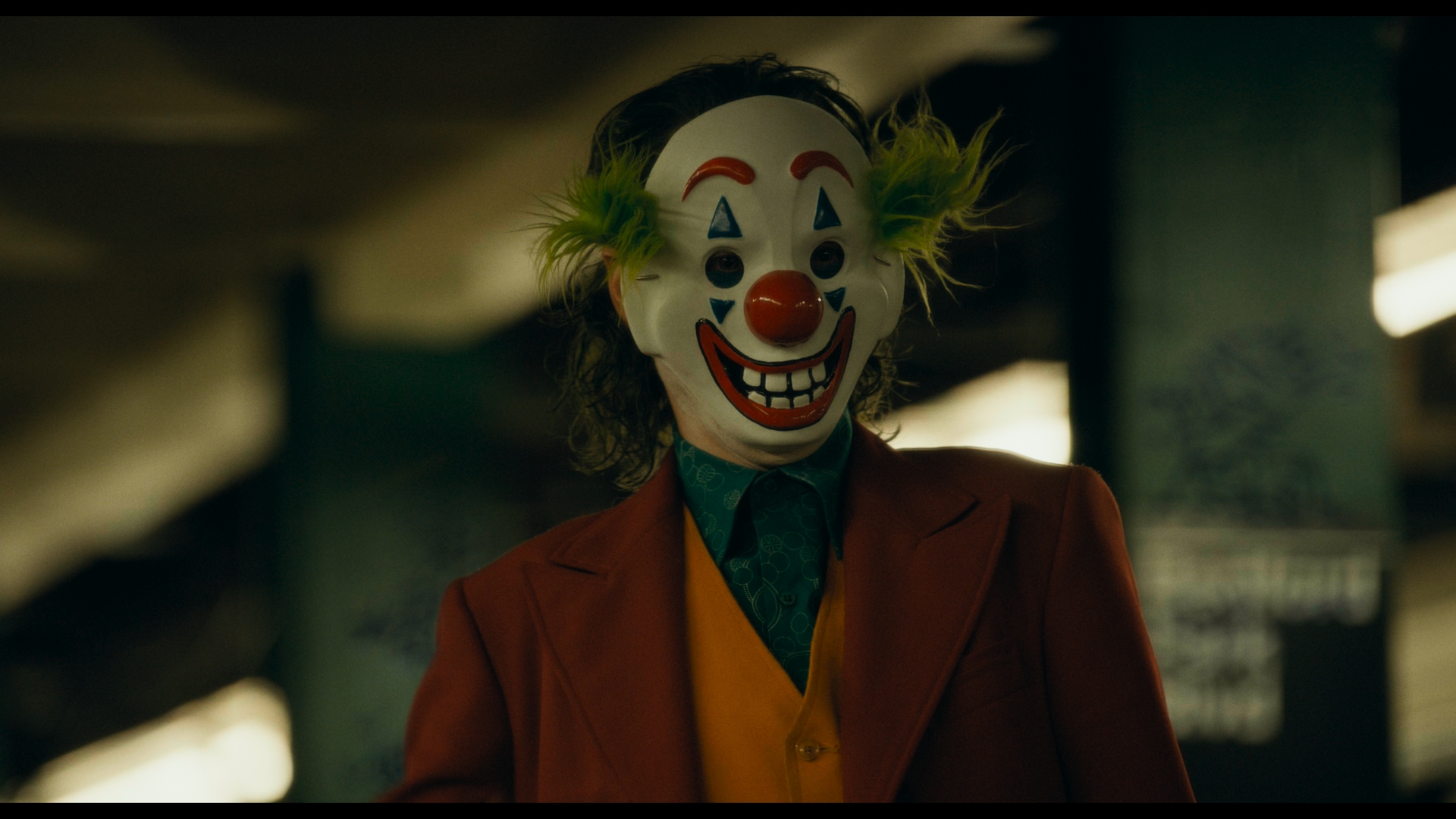 Joker Joaquin Phoenix Joker 2019 Movie DC Comics Clown Mask Movies Film Stills 1920x1080