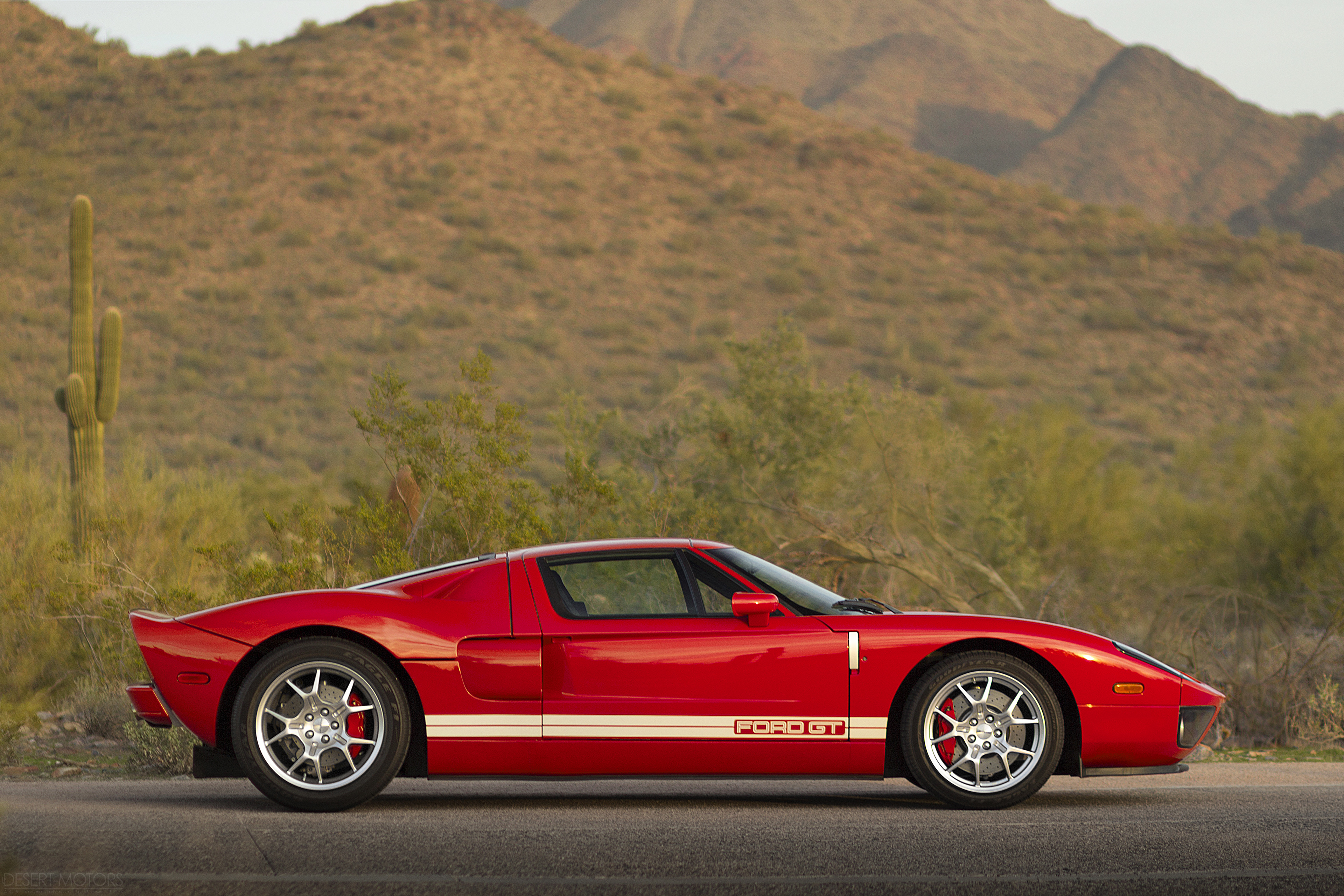 Ford GT Red Cars Desert Sports Car American Cars 3840x2560