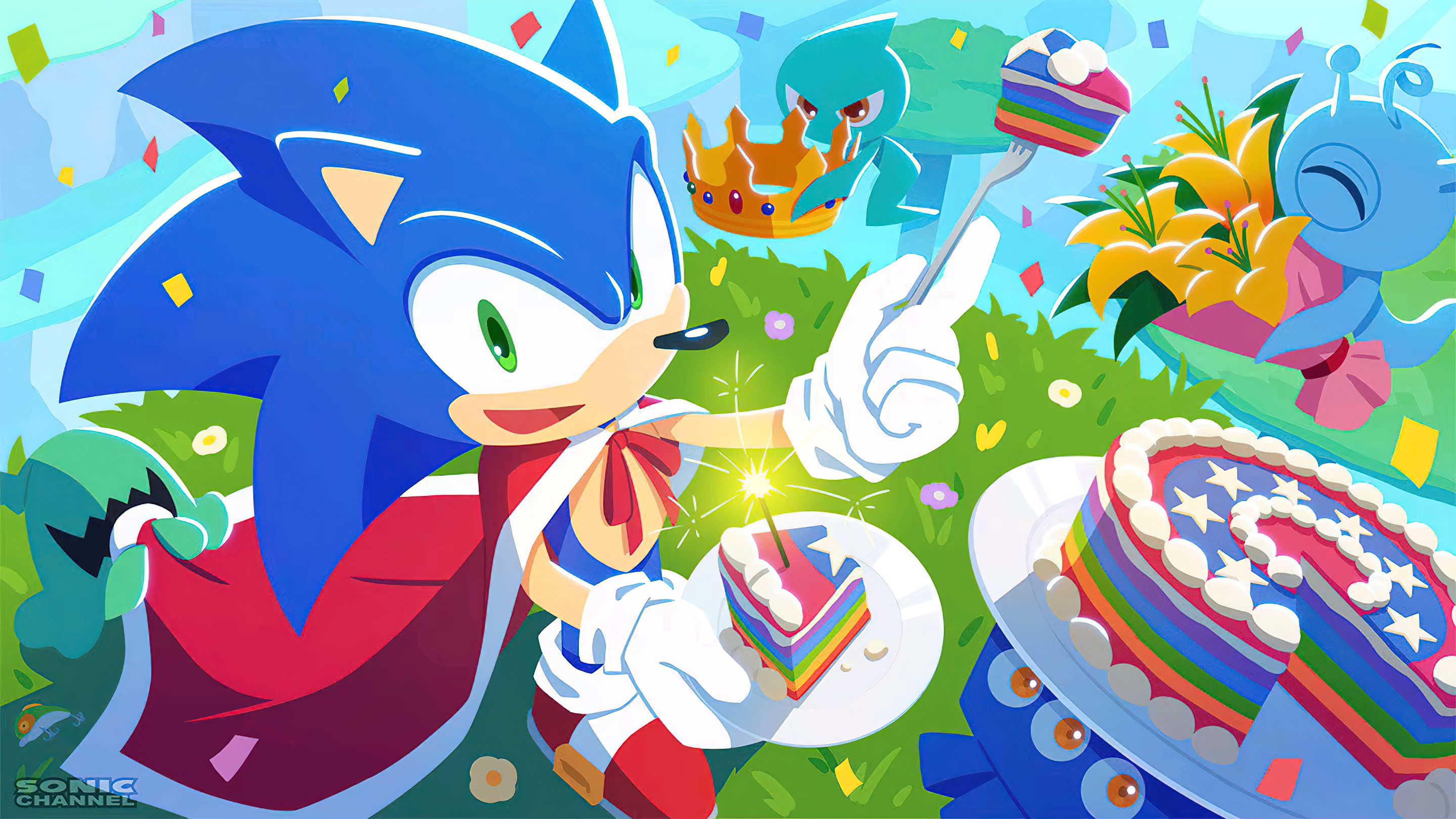 Sonic Sonic The Hedgehog Sonic Colors Cake Birthday Cake Happy Birthday Wisp Sega Video Game Art Com 2880x1620