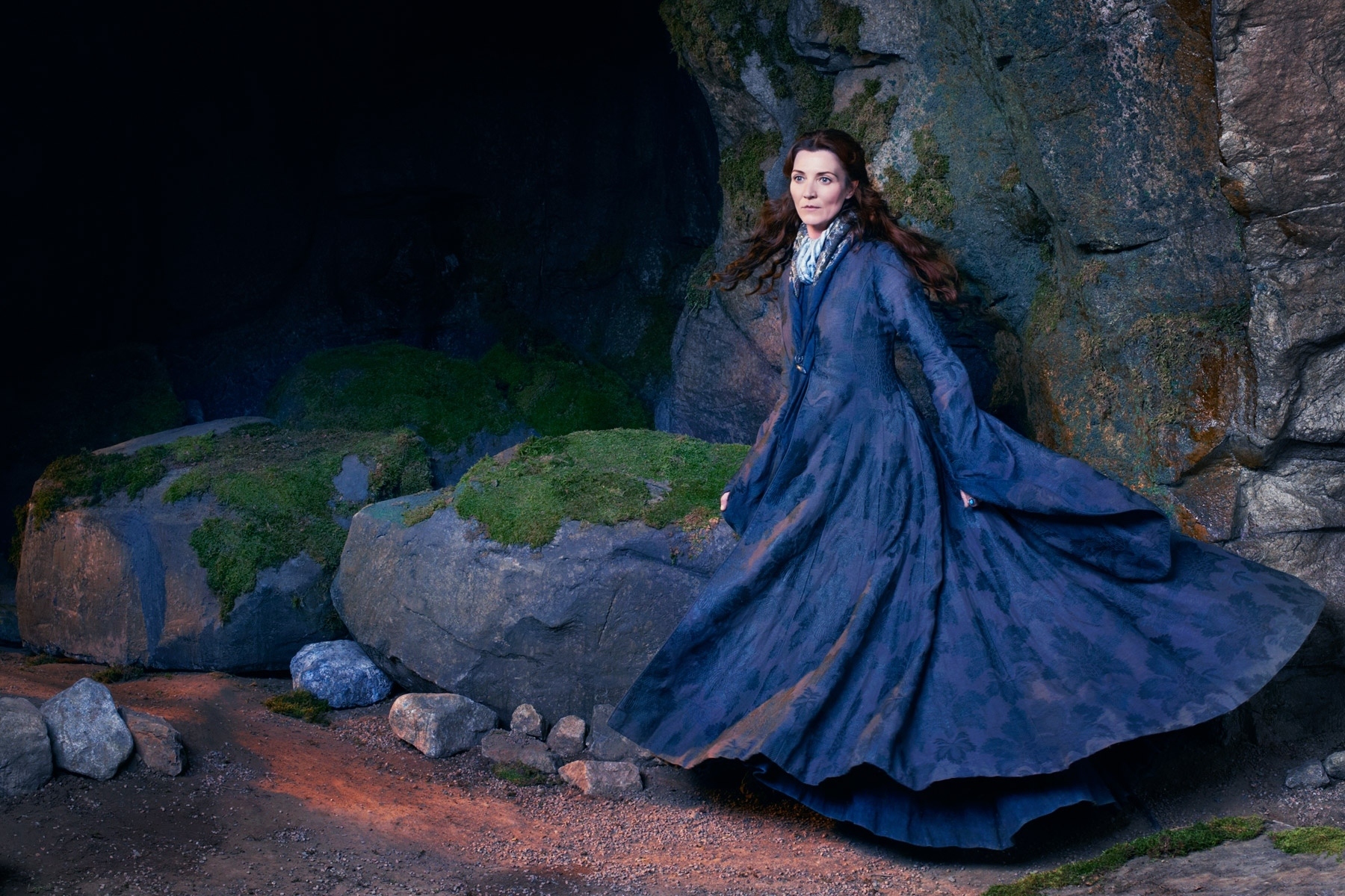 Blue Dress Catelyn Stark Michelle Fairley Rock 1800x1200