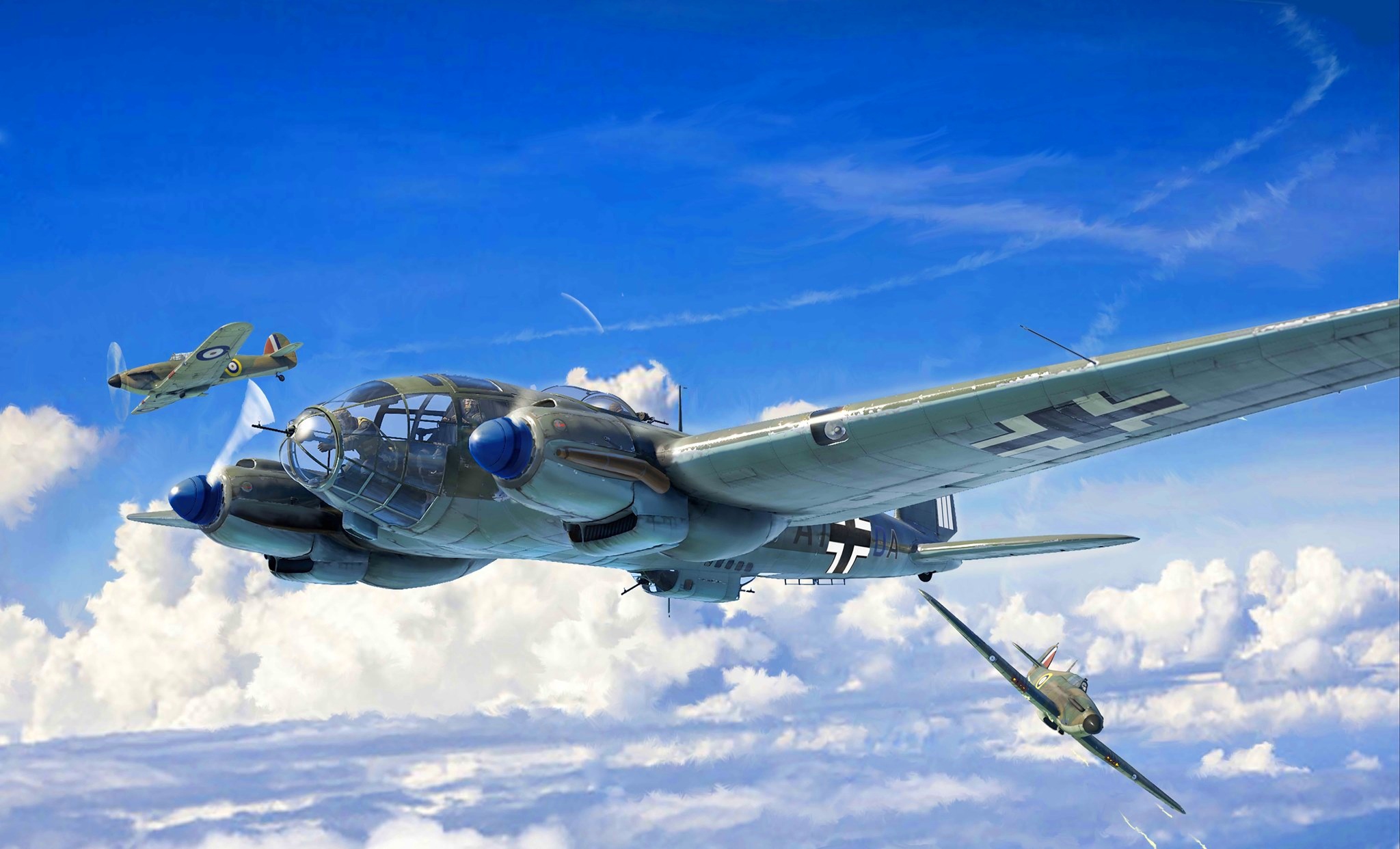 Bomber Hawker Hurricane Aircraft Warplane 2048x1242