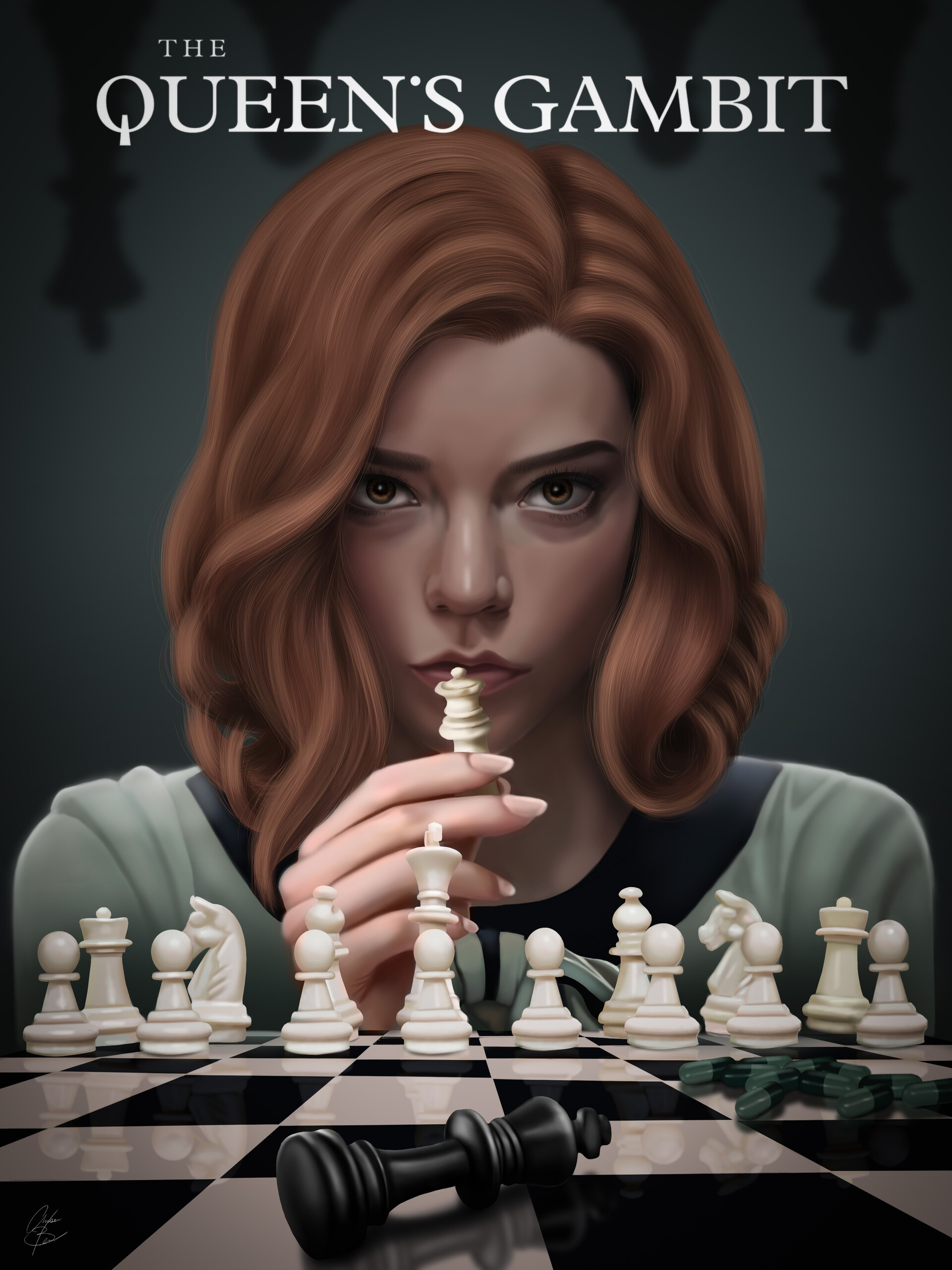 Amber Benner Chess TV Series Netflix TV Series Portrait Display Fan Art Artwork Looking At Viewer Di 1920x2560
