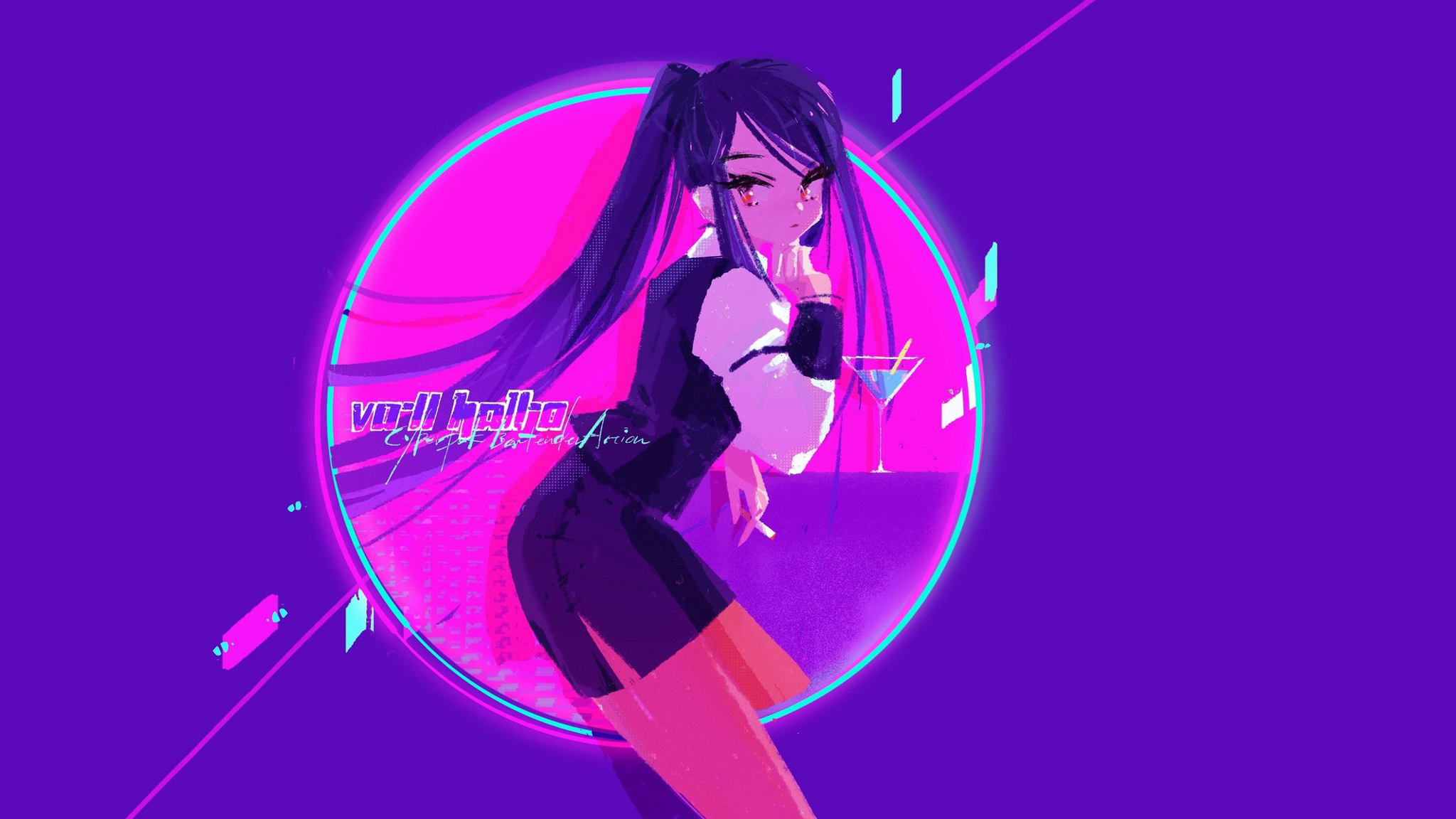 Jill Stingray Va 11 Hall A Looking At Viewer Drink Video Games Video Game Girls 2048x1152
