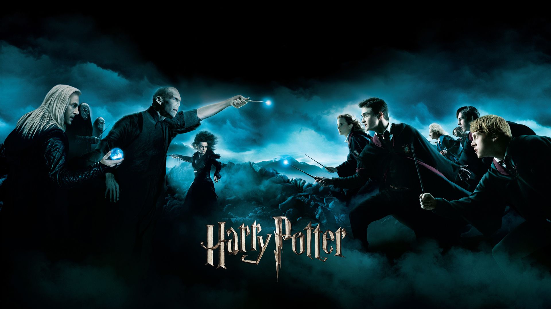 Bellatrix Lestrange Bonnie Wright Daniel Radcliffe Emma Watson Evanna Lynch Ginny Weasley Harry Pott 1920x1080
