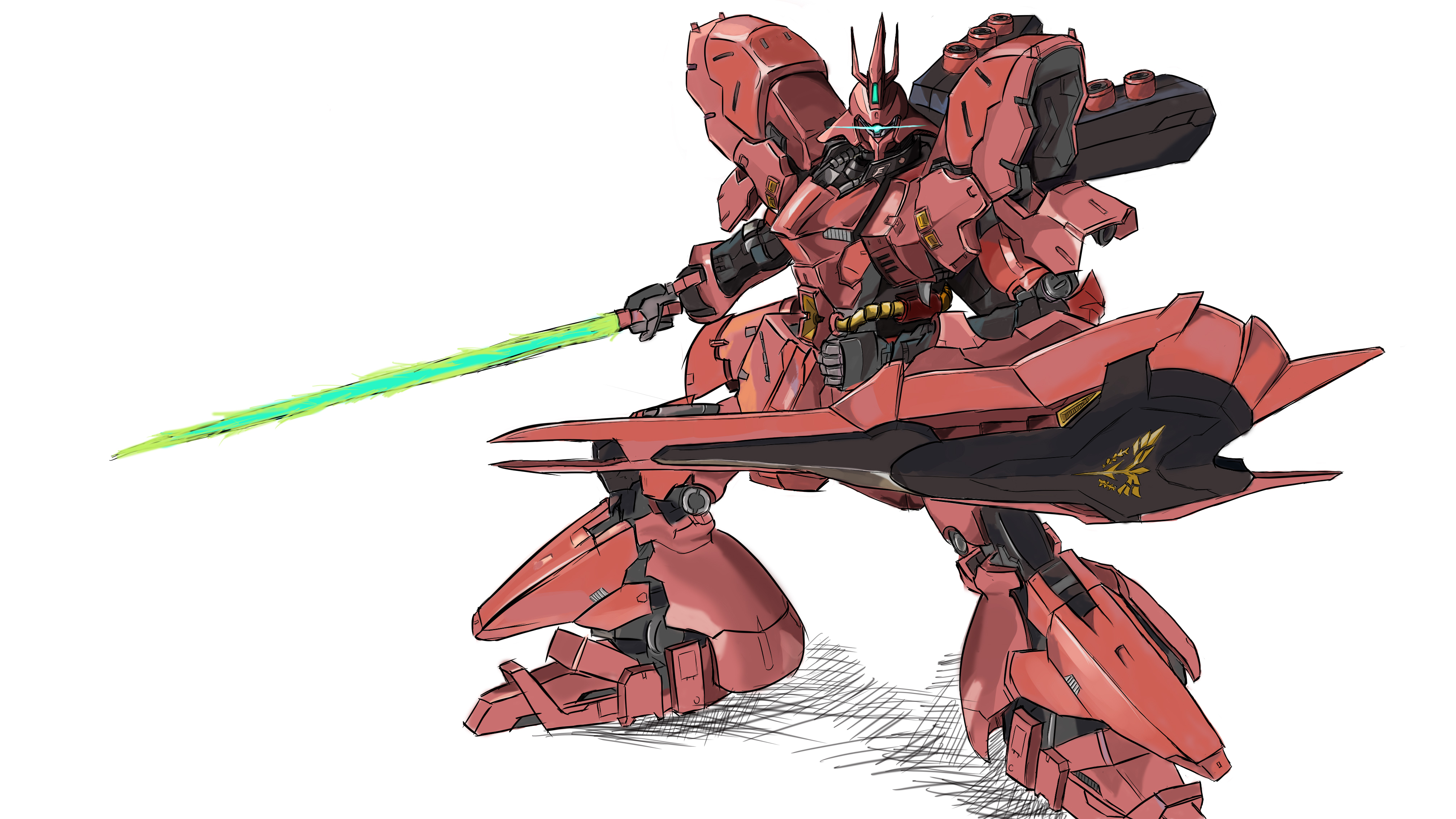 Anime Mech Mobile Suit Super Robot Wars Mobile Suit Gundam Chars Counterattack Sazabi Artwork Digita 4032x2268